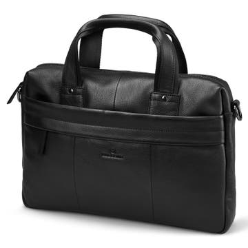 Black Full-Grain Leather Laptop Bag Black Full-Grain Leather Laptop Bag