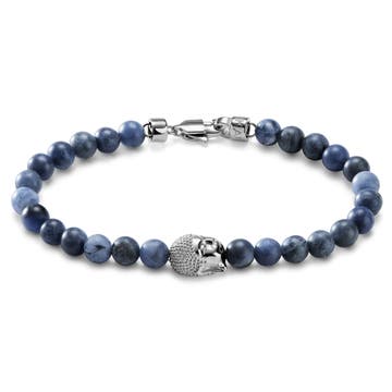 Unity | Zapestnica z lapis lazuli kroglicami širine 6 mm in budo Unity | Zapestnica z lapis lazuli kroglicami širine 6 mm in budo