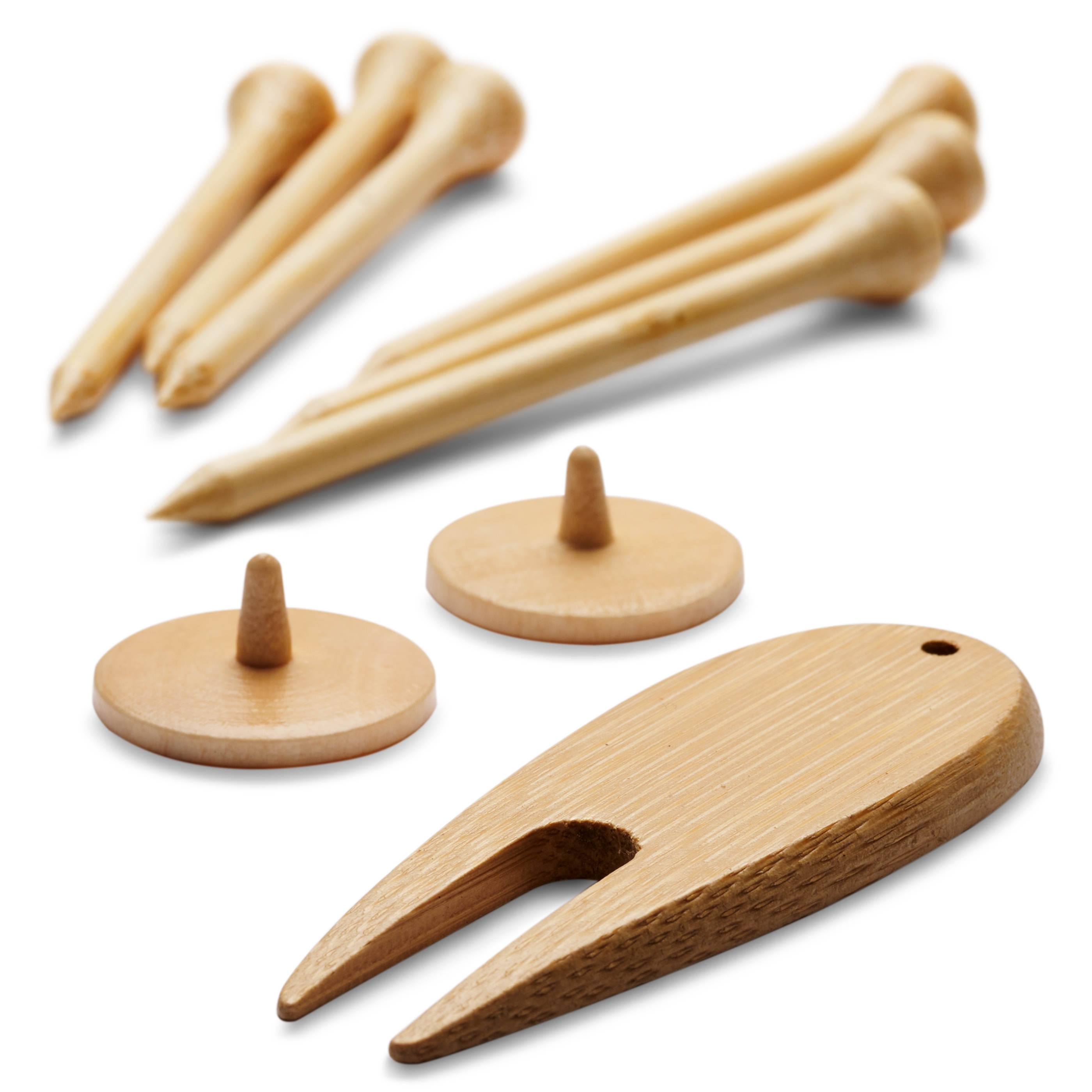 Golf Set | Bamboo Divot, Tees & Ball Markers - 2