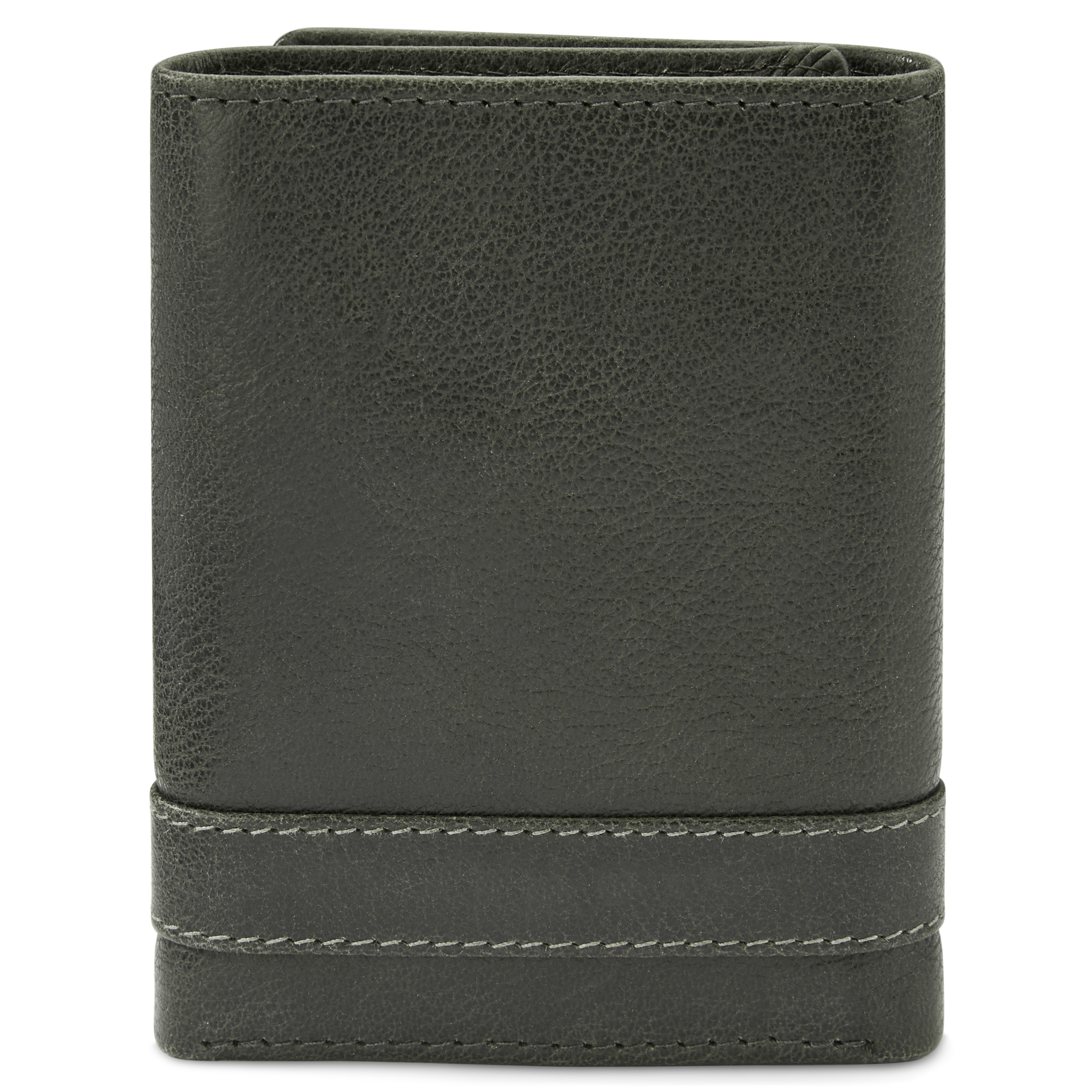 Cartera de cuero de triple pliegue en gris y marrón RFID Licio  - 3