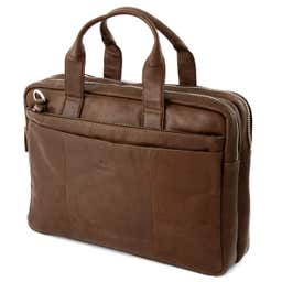 California | Dark Brown Leather Laptop Bag