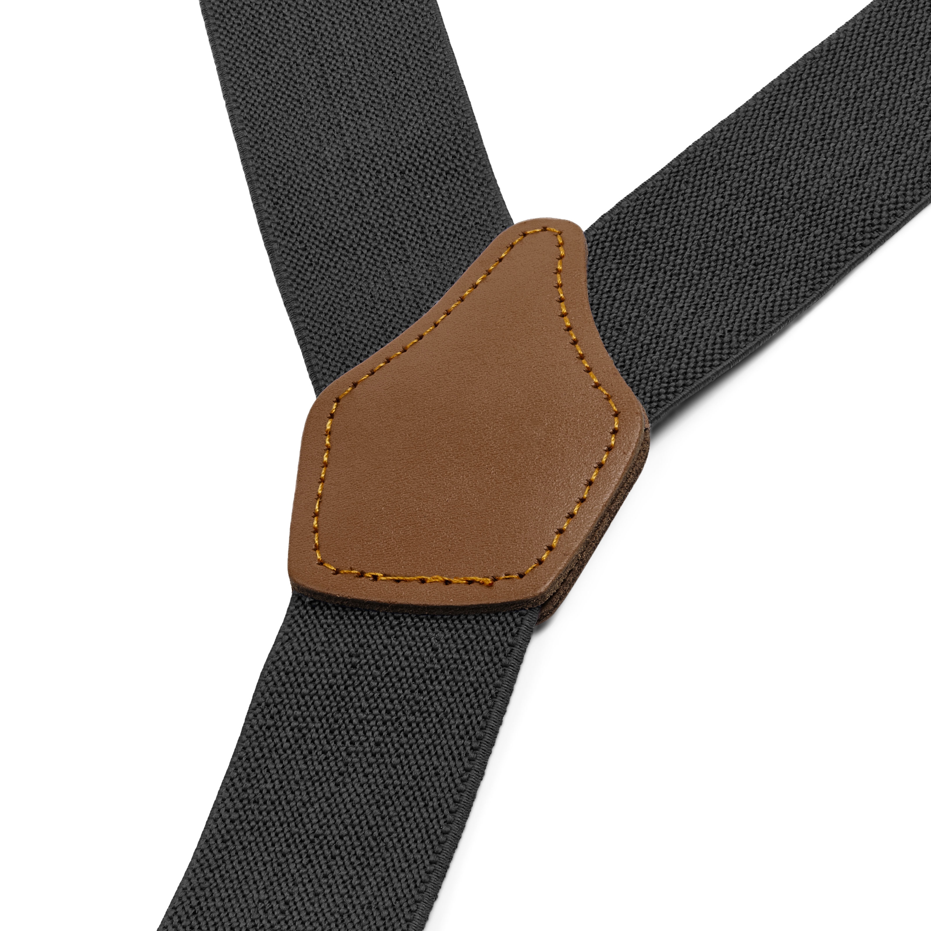 Wide Dark Grey Convertible Suspenders - 2