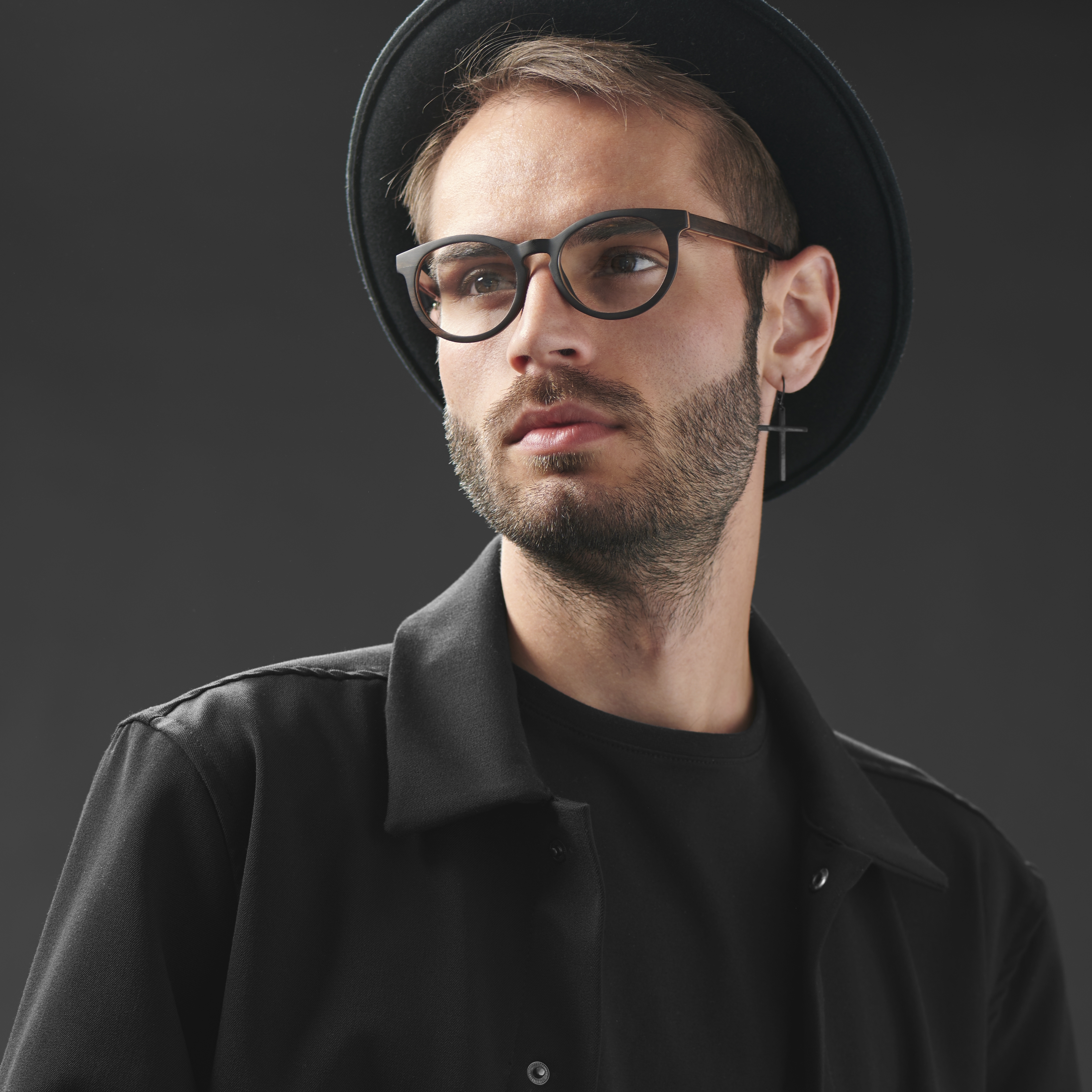 Clear Ebony Wood Framed Glasses - 5