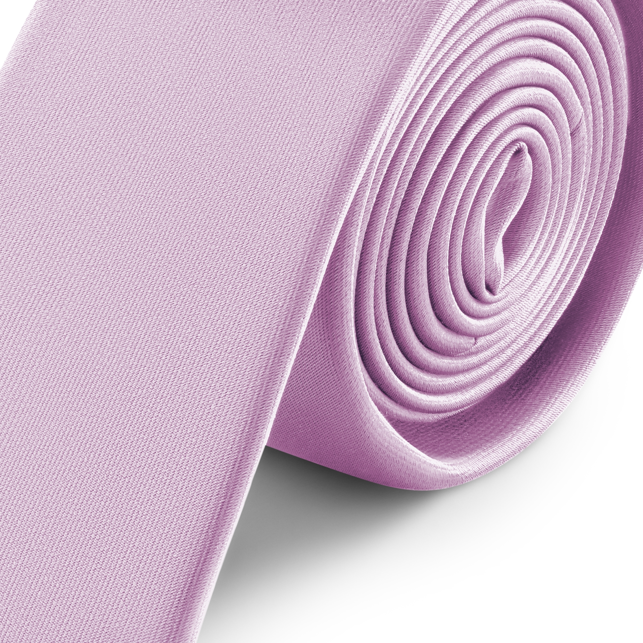 6 cm Light Violet Satin Skinny Tie - 2