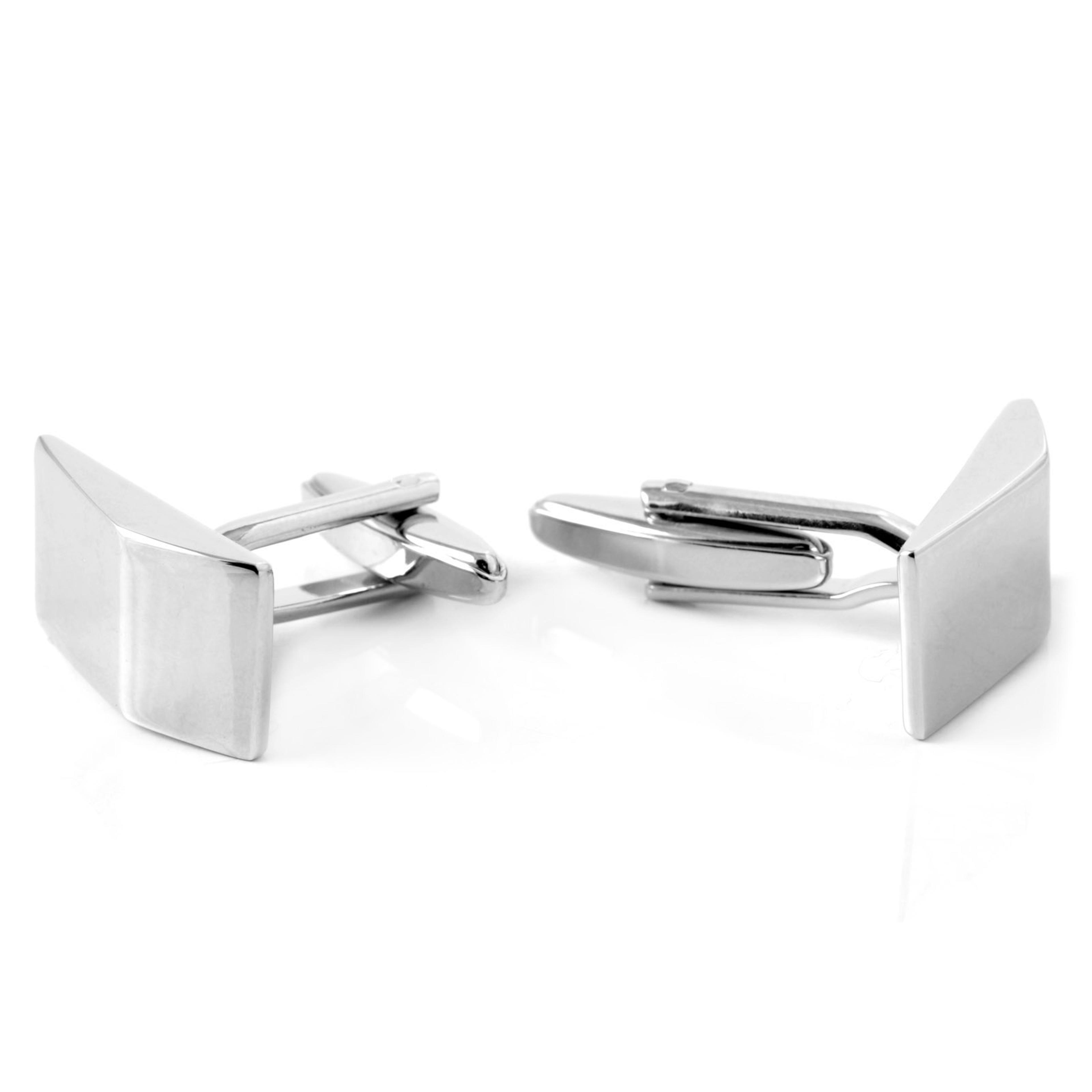 2 Paires De Boutons De Manchette En Acier Inoxydable - Classiques, élégants, Pour Mariage Ou Bureau