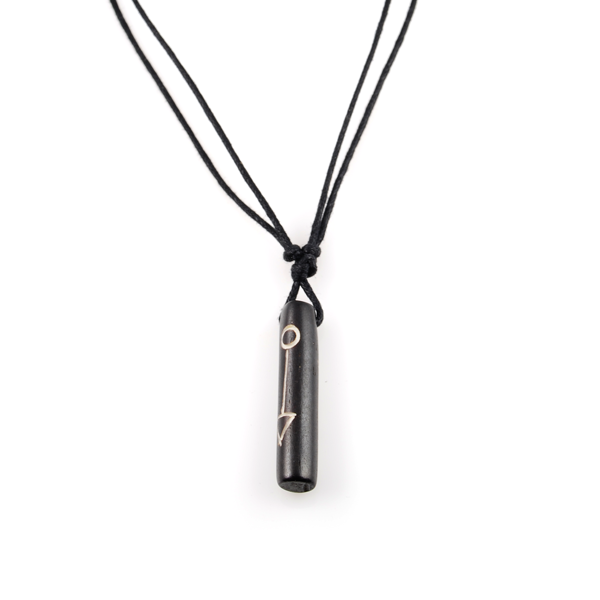 Rund Mandlig Ben Halskæde - 1