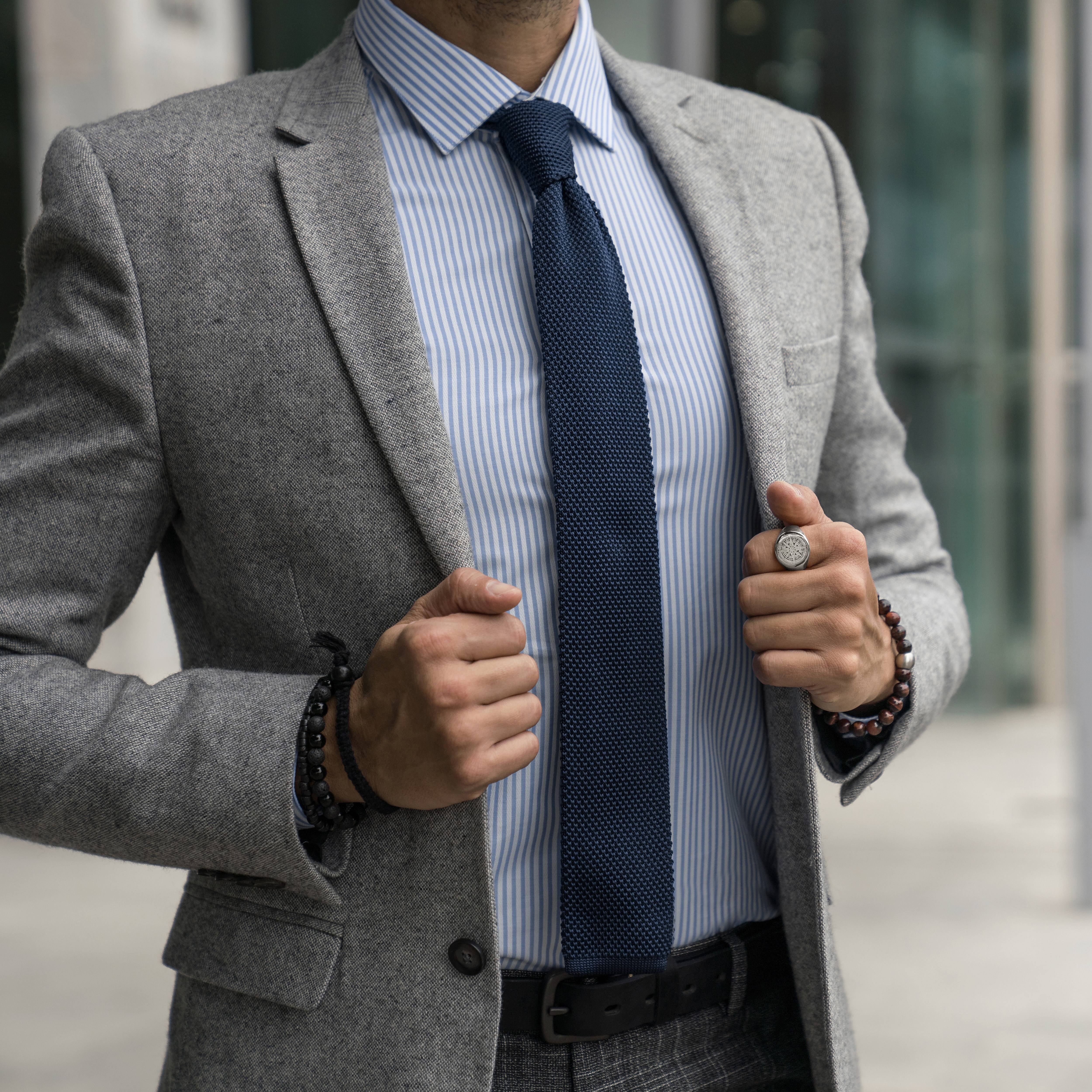 Ryker | Poliruotas chirurginio plieno signetinis žiedas su kompaso simboliu - 6