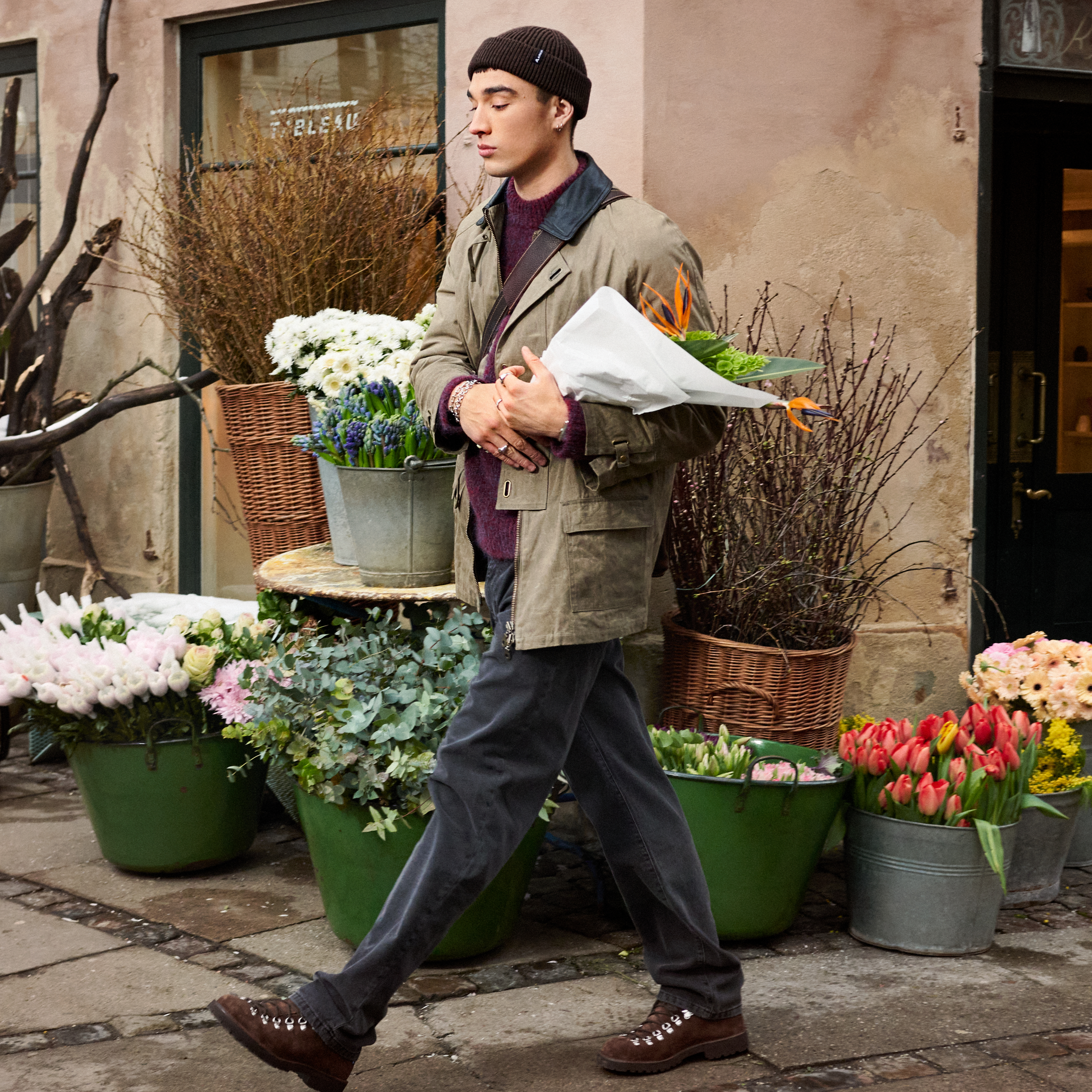 New Classics | Ezüst tónusú rozsdamentes acél gemkapocs gyöngy lánc karkötő 7 mm - 5