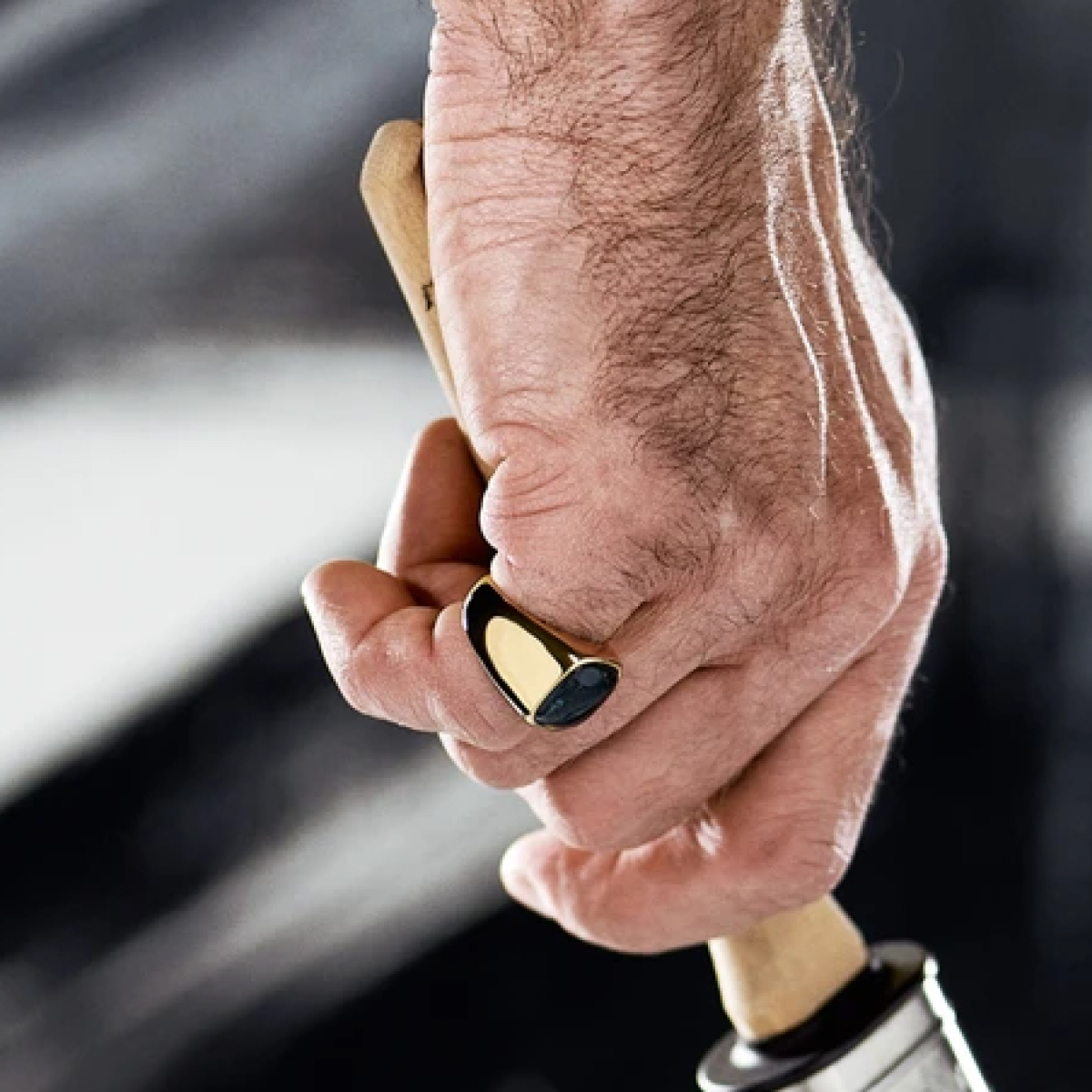 Pinky ring with other rings