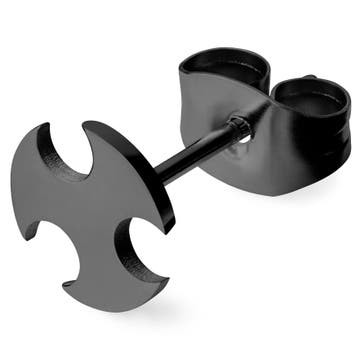 Gothic Cross Gunmetal Stud Earring Gothic Cross Gunmetal Stud Earring