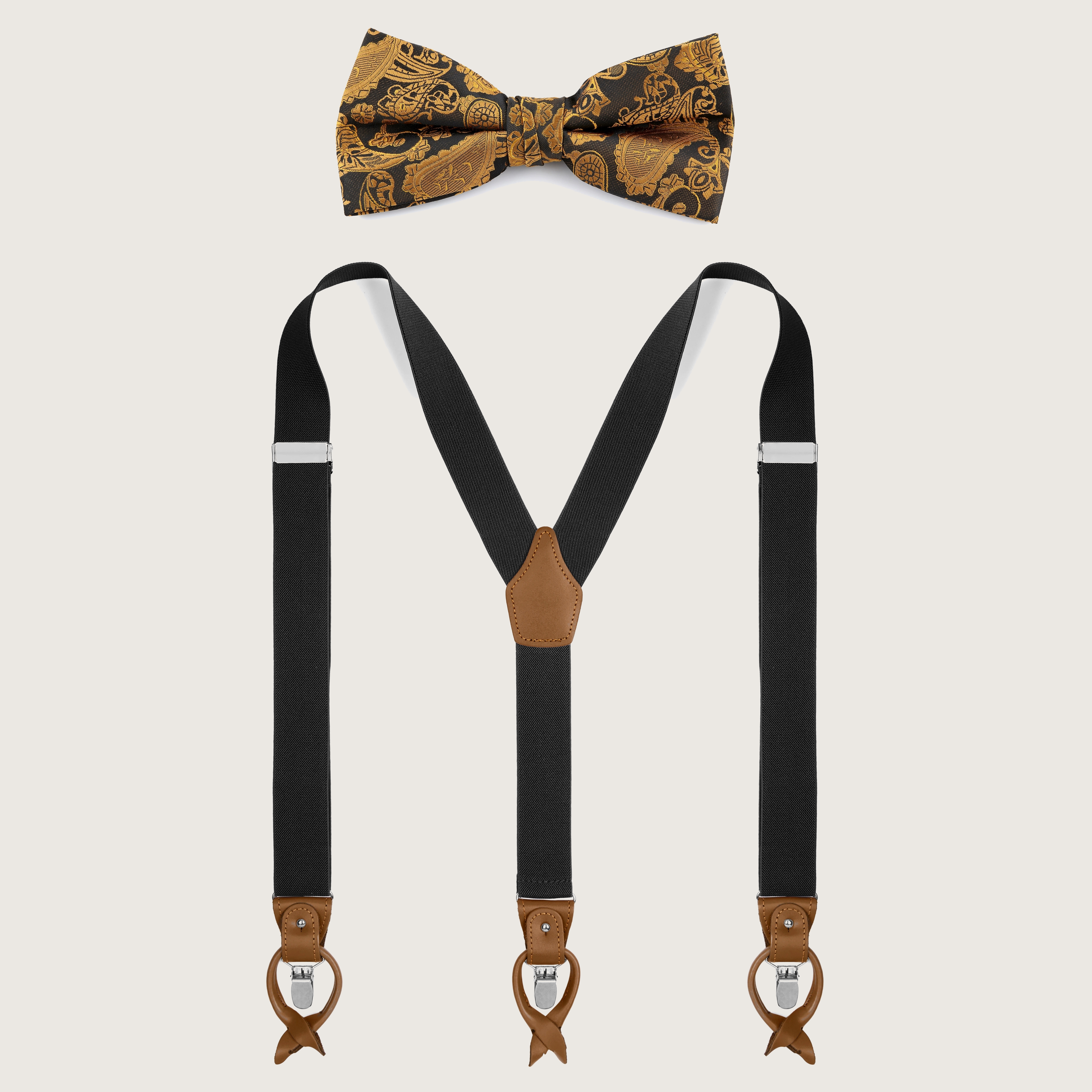 Bretelle Uomo Cravatta Papillon E Costume Farfalla Regolabile In Festa