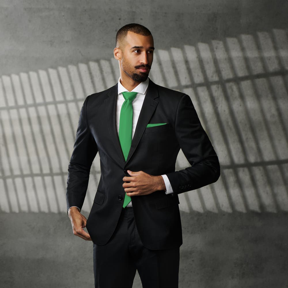 black dress shirt green tie Black Dress Shirt With Green Tie Ties2you Emerald Green Tie Solid Necktie Pocket Square Cufflinks Set