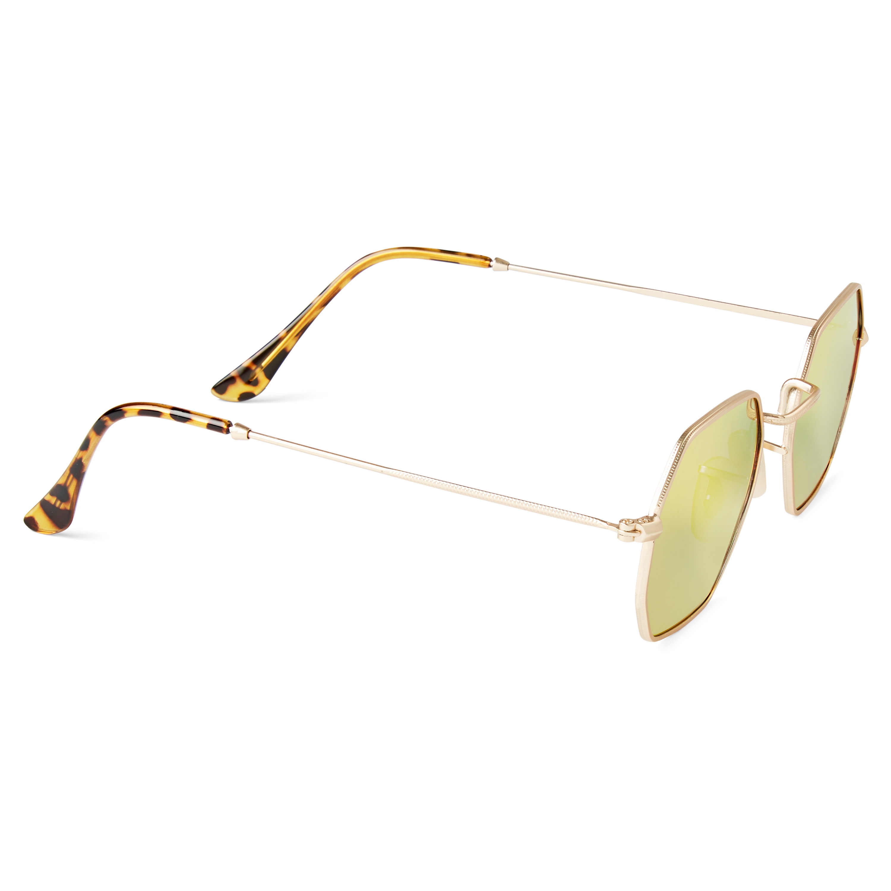 Groovy Gold-Tone & Orange Sunglasses - 3