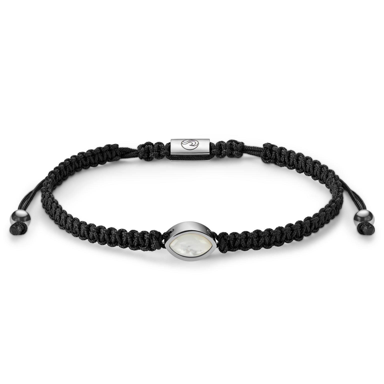 Atlantis | Black Nylon Mother-of-Pearl Bracelet Atlantis | Black Nylon Mother-of-Pearl Bracelet