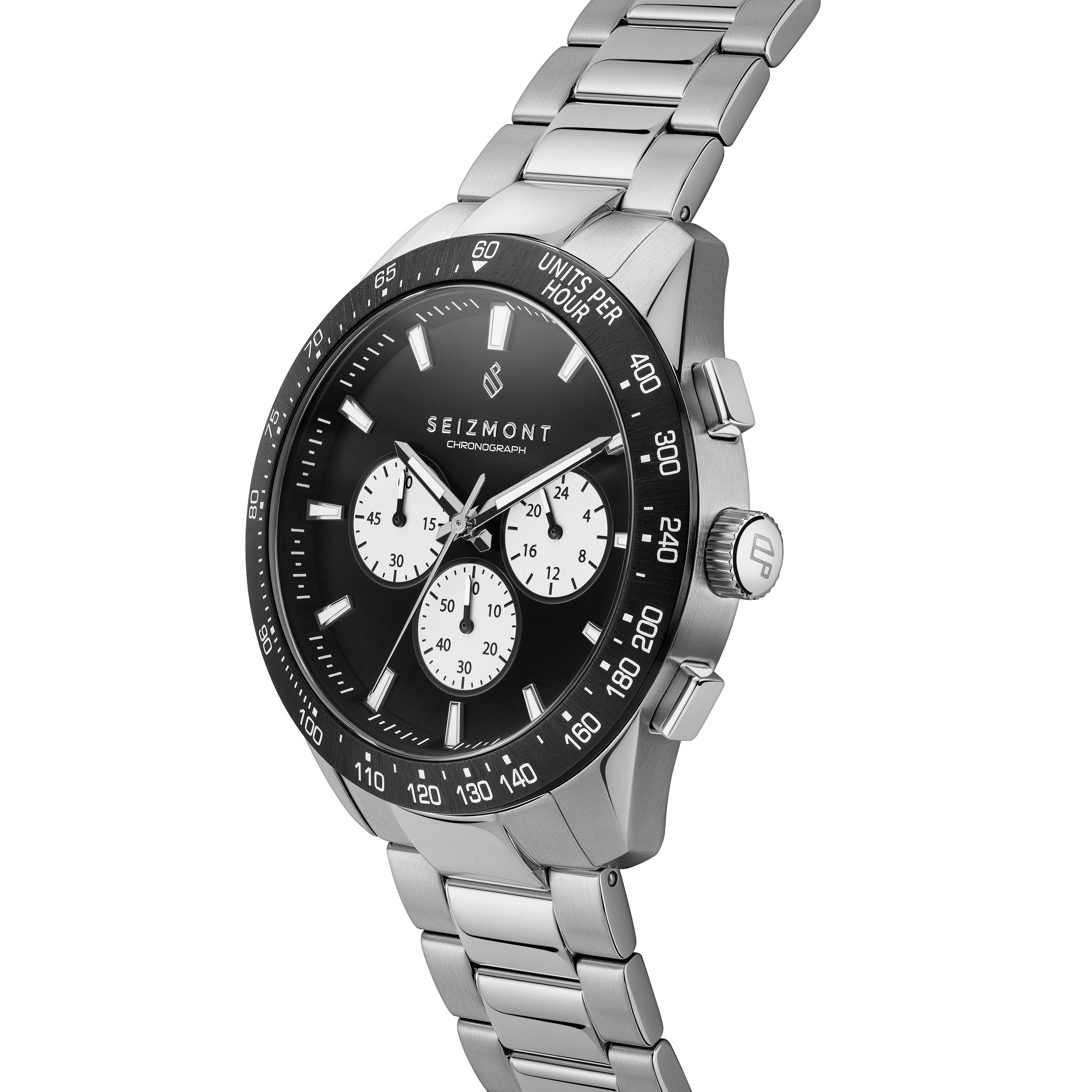 Lounet | Black & Silver-Tone Stainless Steel Chronograph Watch - 2