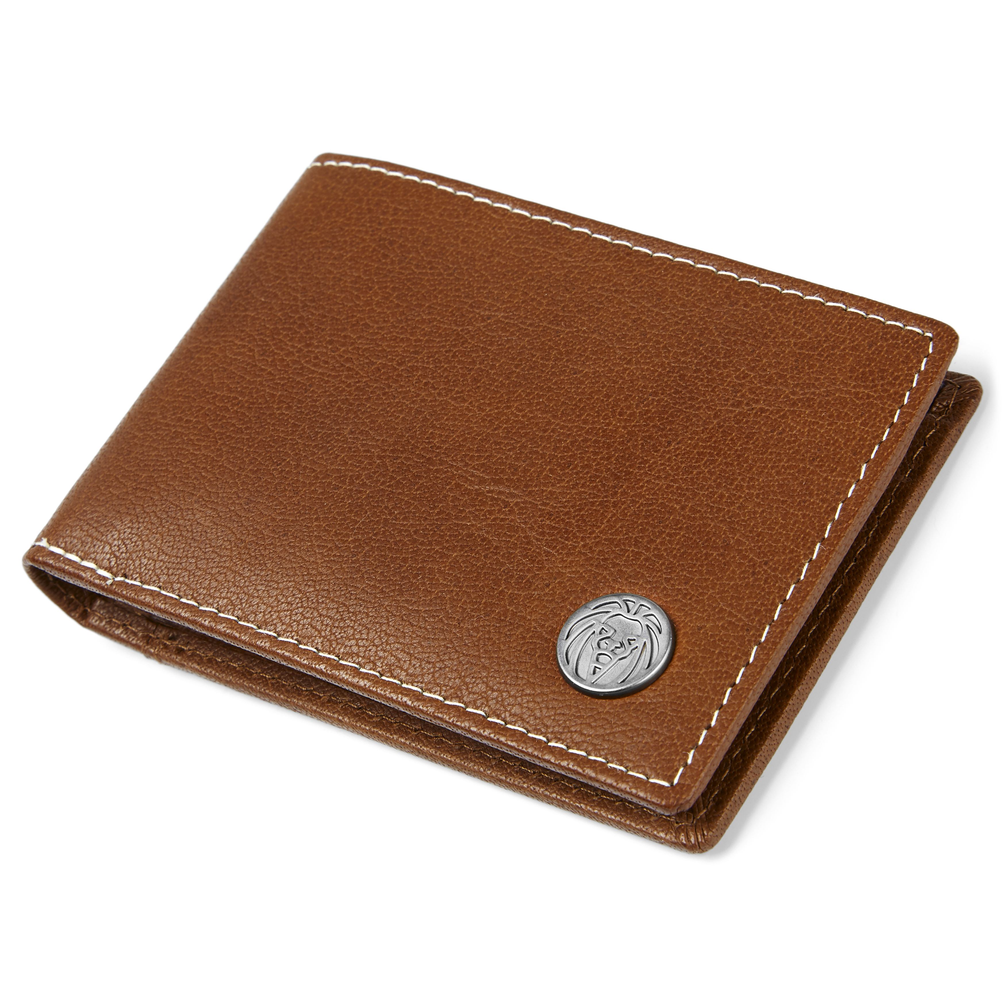 Tarjetero pequeño y clásico de cuero canela Oxford  - 4