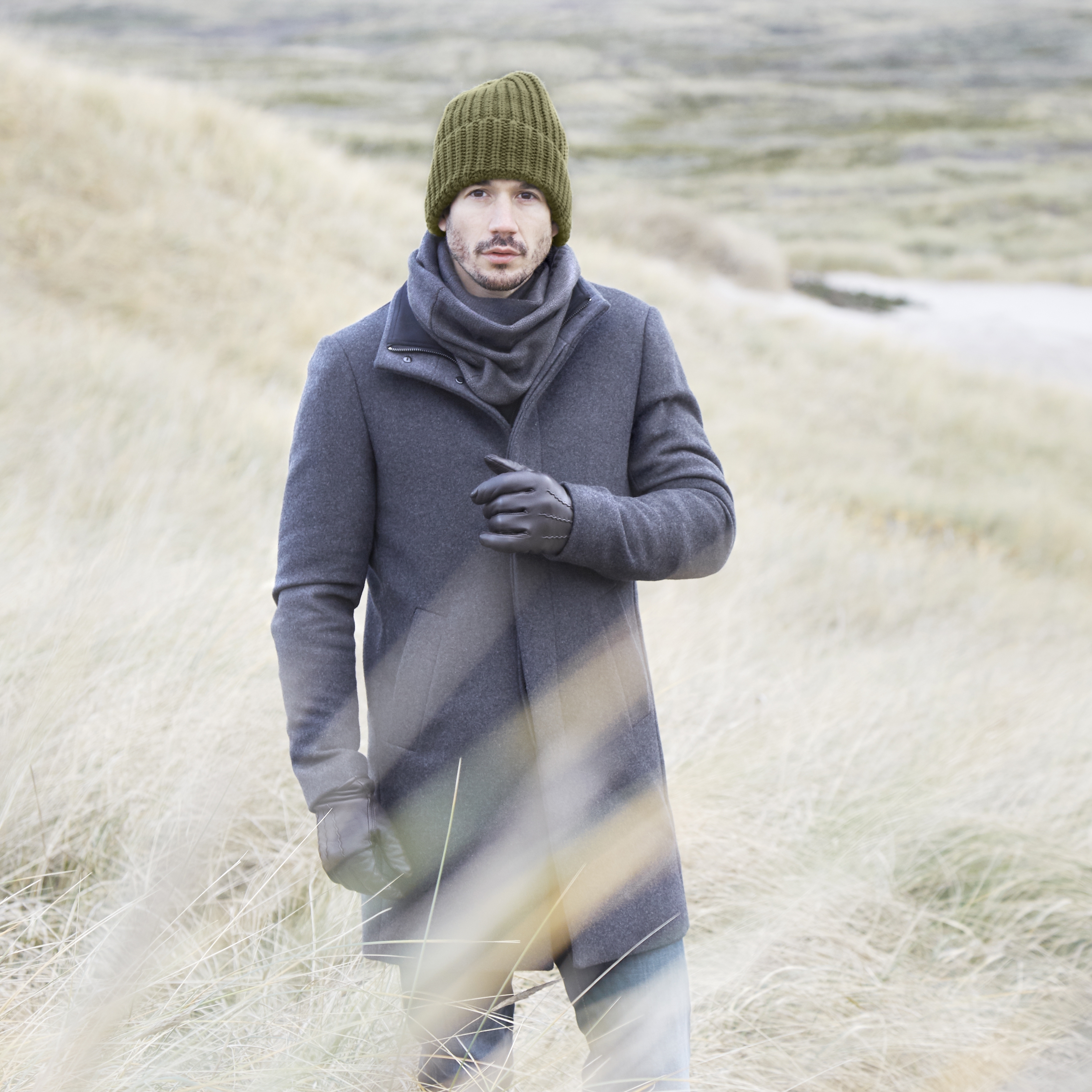 Fee Olivgrön Chunky Stickad Montagna Beanie - 4