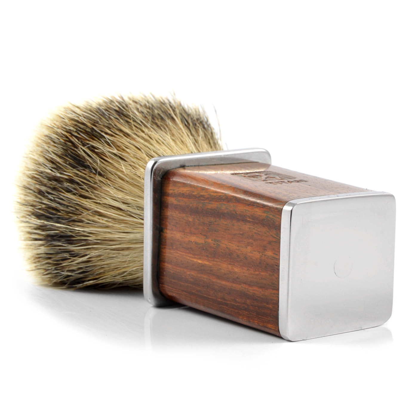 Rød eik Silver Tip Badger Barberkost  - 3