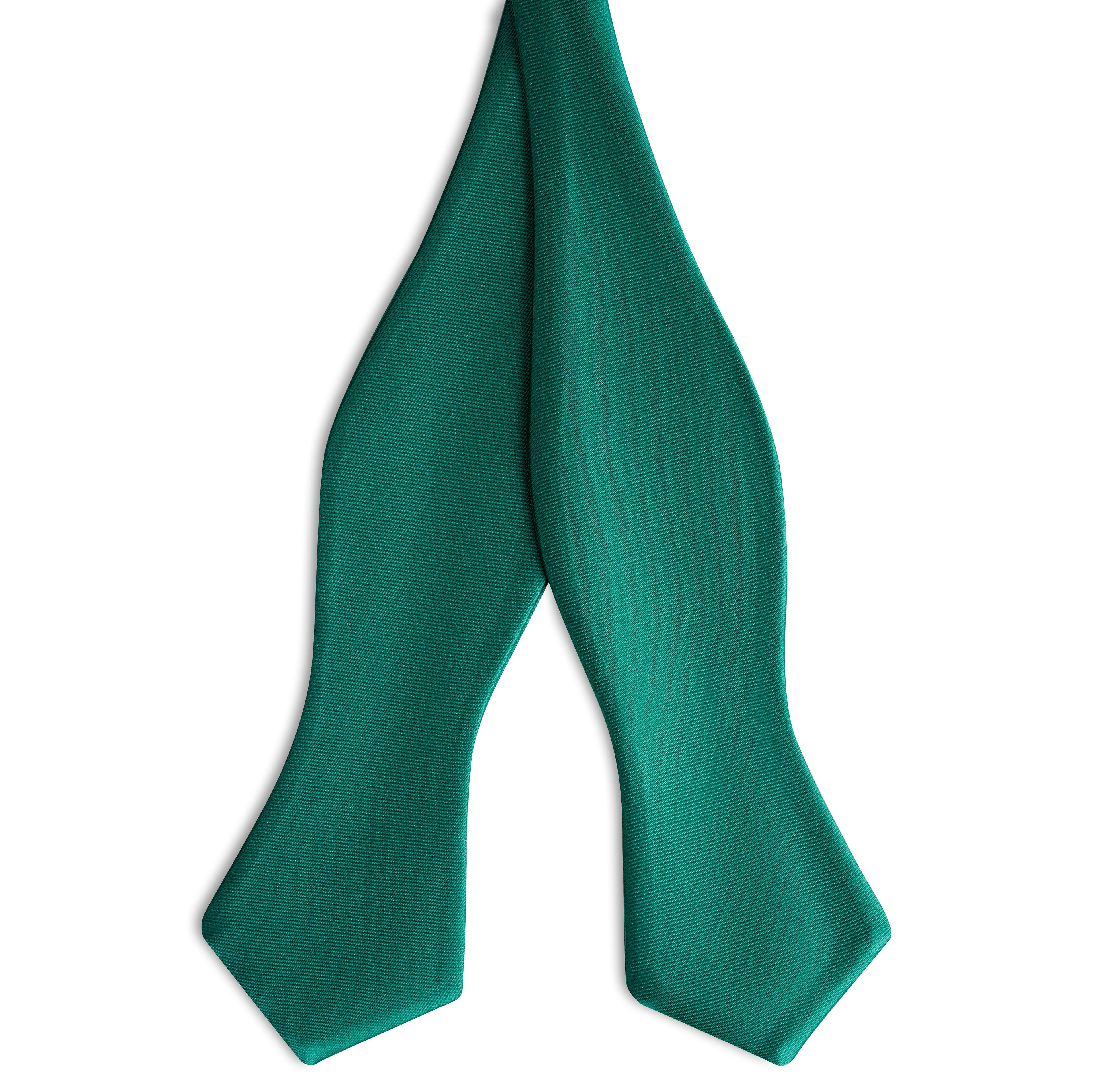 Emerald Green Self-Tie Satin Diamond Tip Bow Tie