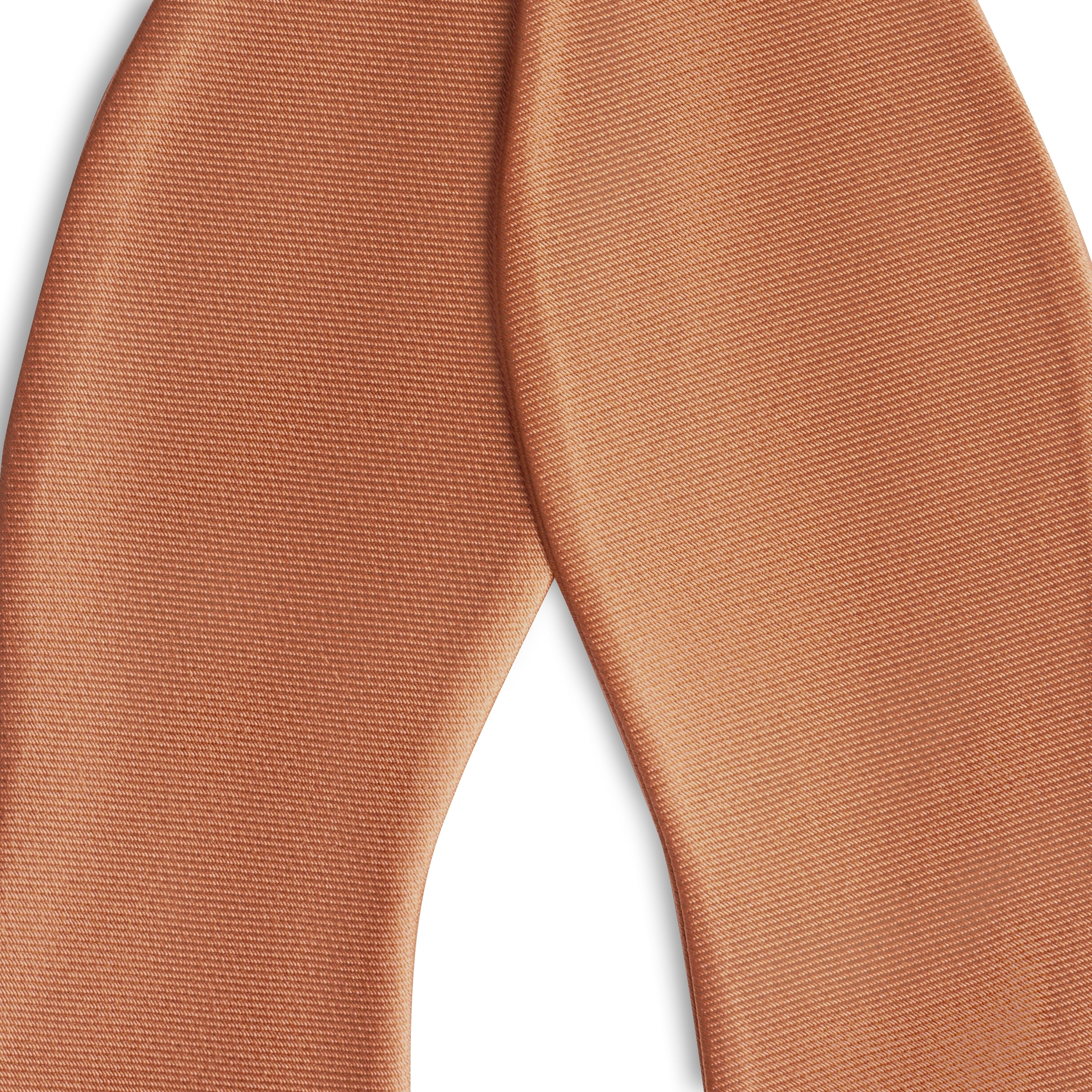 Cognac Self-Tie Satin Bow Tie - 2