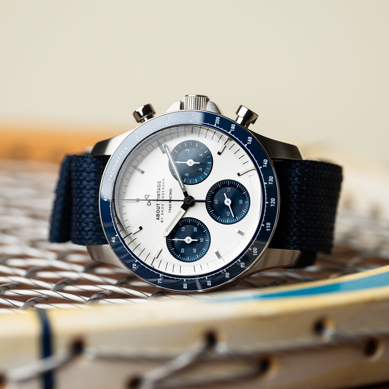 1960 Racing Chronograph | Kirurgisk stål, Marineblå & Hvid - 6