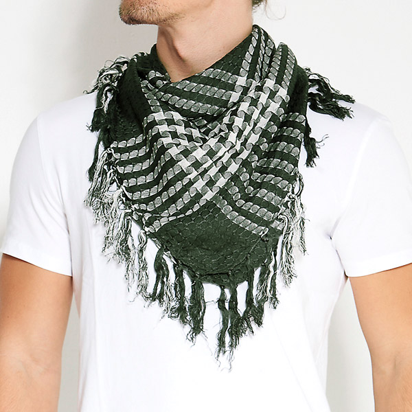 Mørkt Mønstret Partisantørklæde - 1