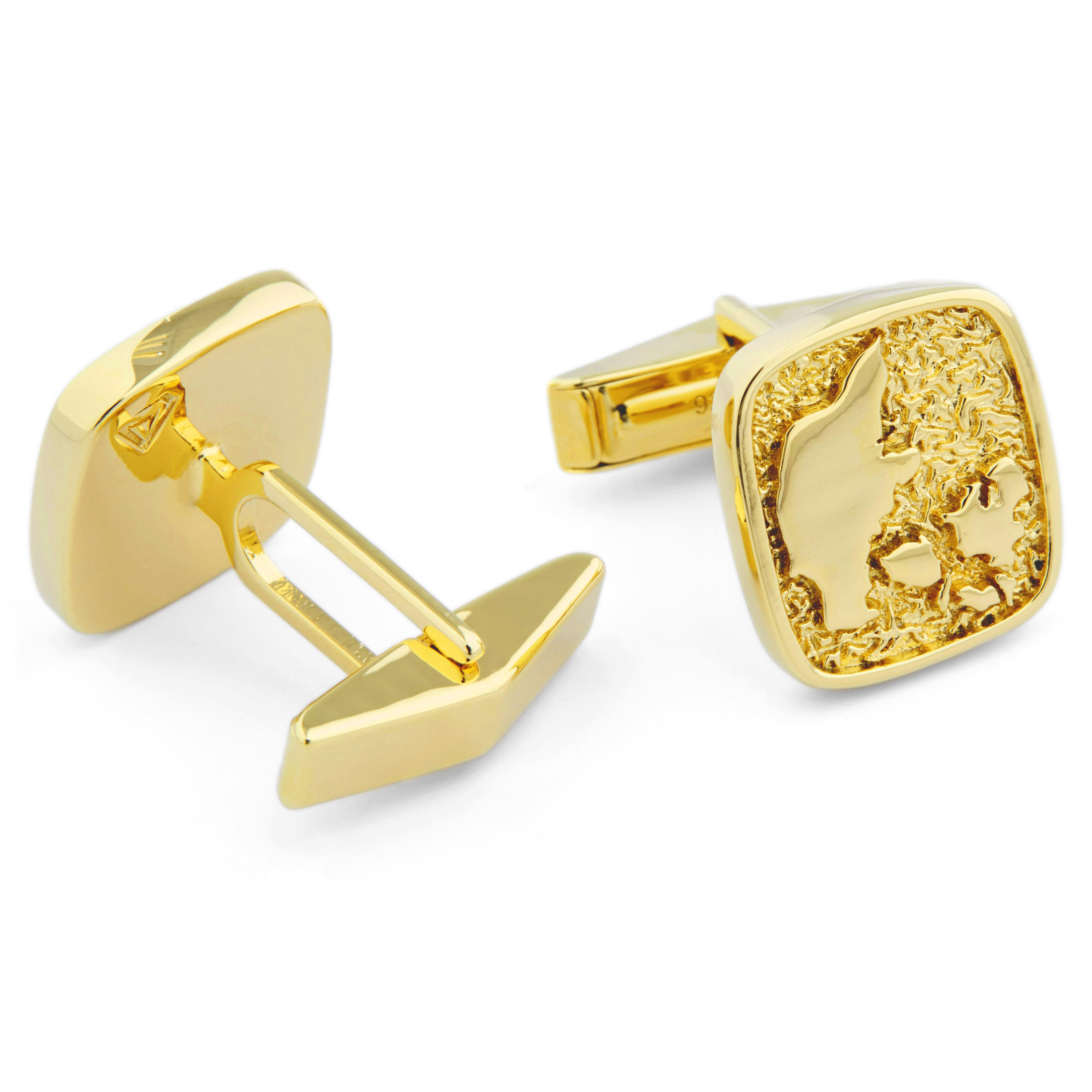 Dänemark Tribut 925er Gold Krawattenklammer & Manschettenknöpfe Set - 3