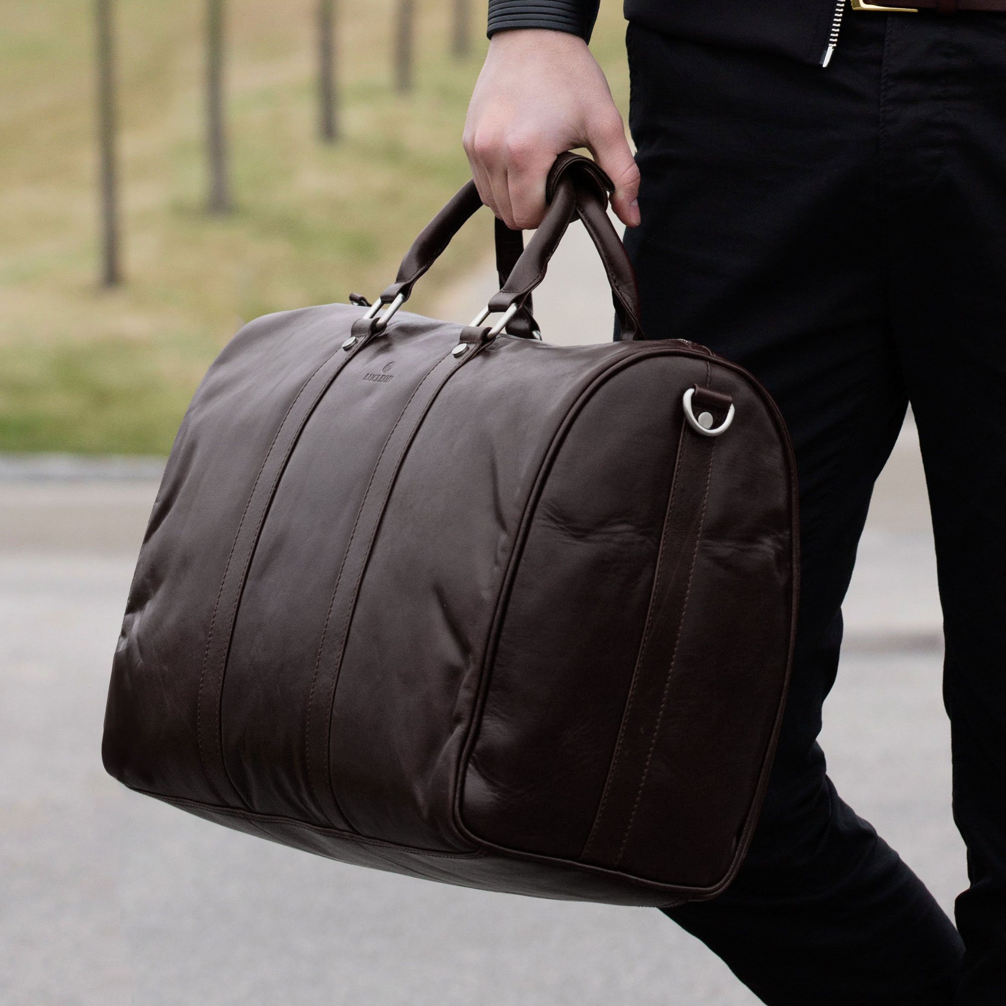 Bolsa de viaje fina marrón oscuro Jasper - 15