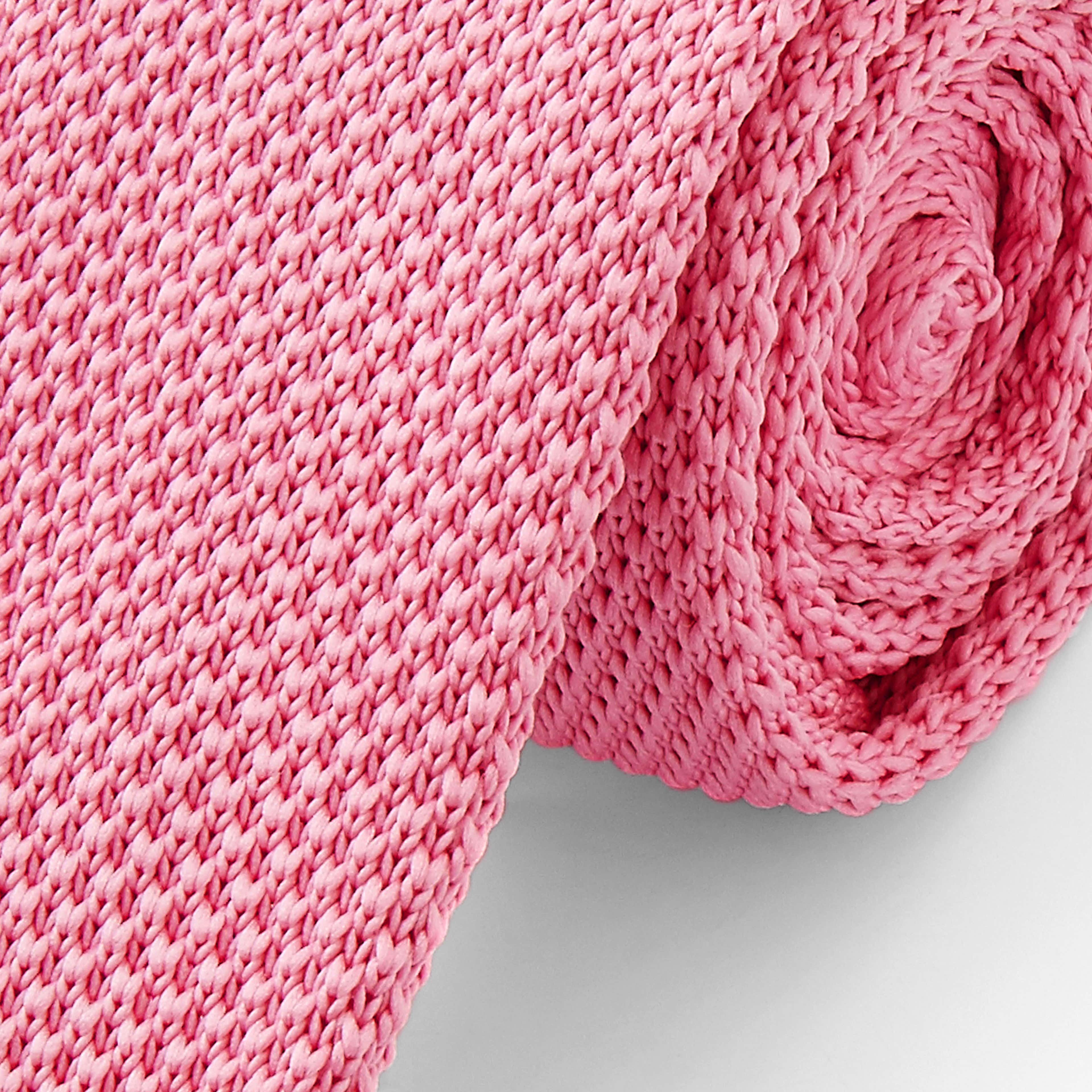 Hot Pink Knitted Tie - 2 - gallery