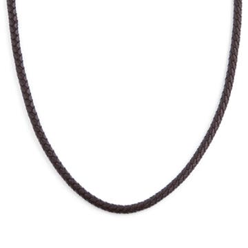 Tenvis | Collier en cuir brun 3 mm