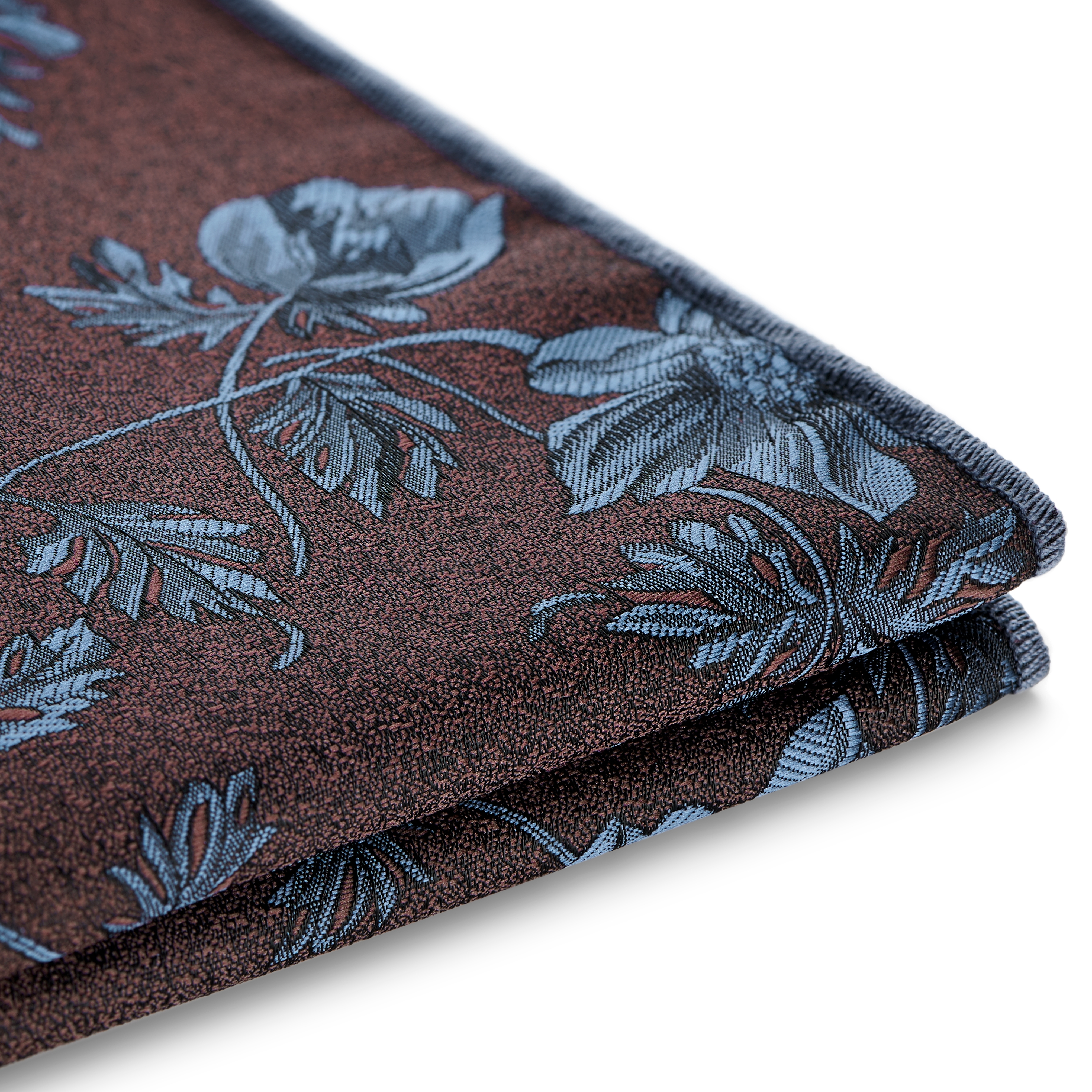 Dianthus | Pañuelo de bolsillo de flores en naranja oscuro y azul - 3