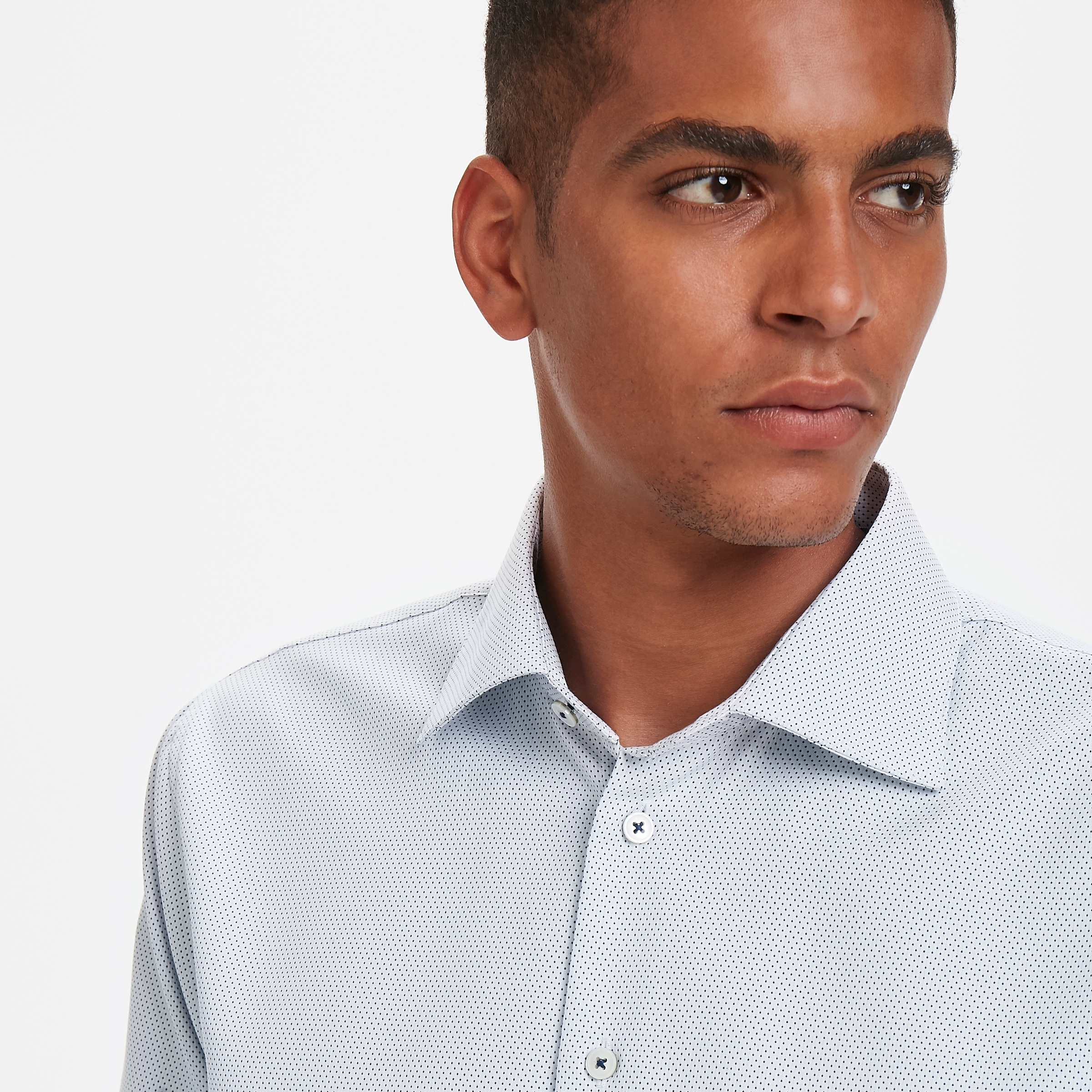 Marc Wit Gestippeld Overhemd - 5