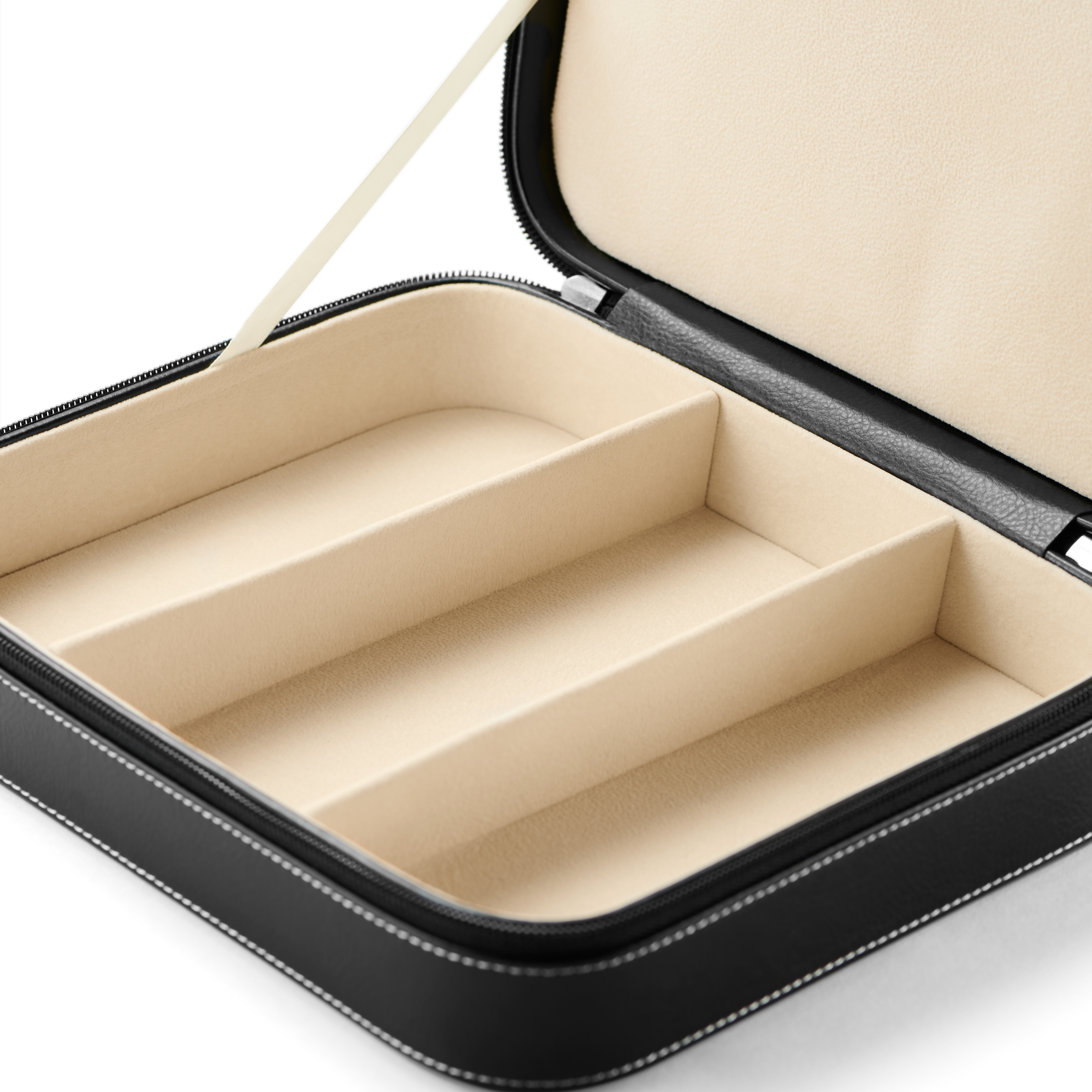 Custodia per occhiali in ecopelle nera – 3 paia - 6