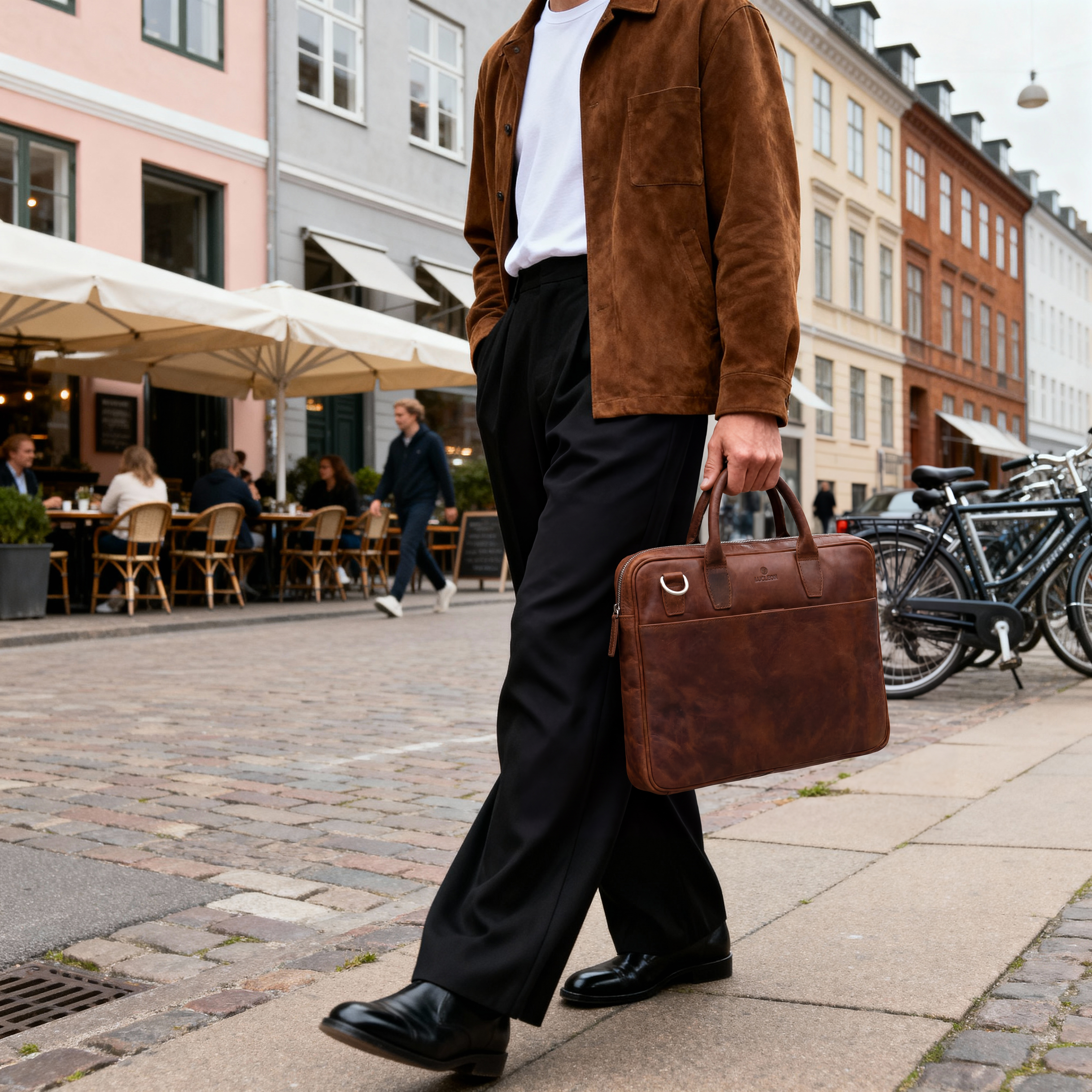 Montreal Slim Executive Hellbraune Ledertasche 13 Zoll  - 2