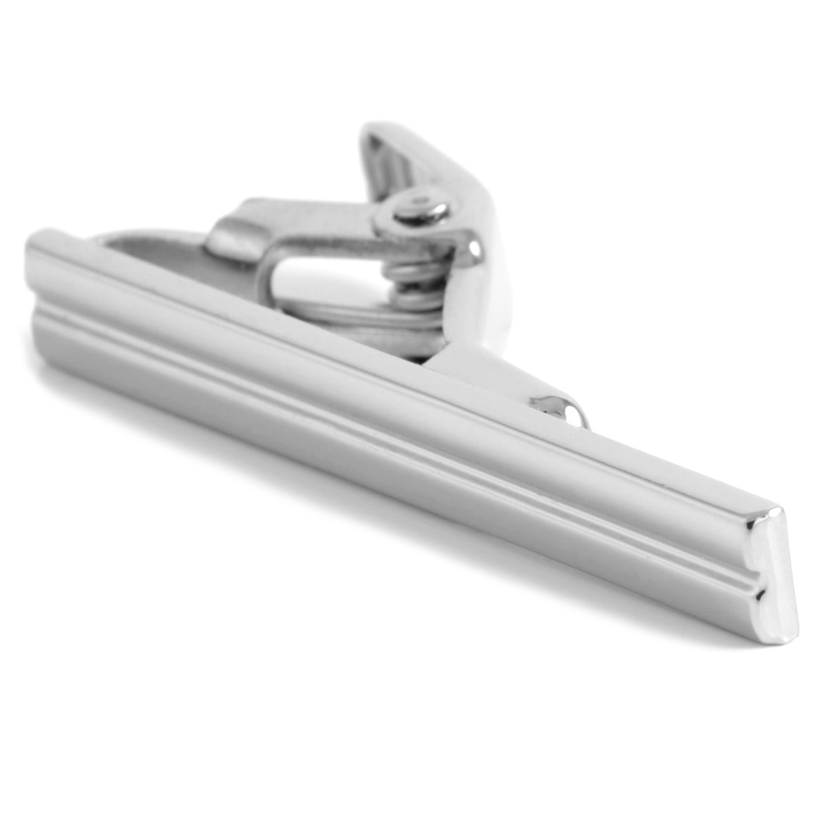 Kratka elegantna srebrna sponka za kravato - 4