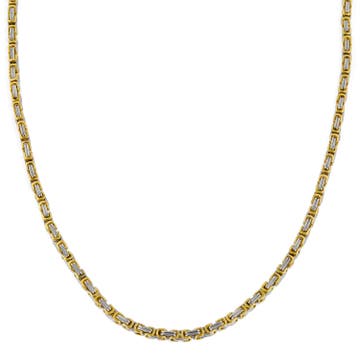 Srebrno-zlat tonirana ogrlica Srebrno-zlat tonirana ogrlica