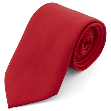Едноцветна червена вратовръзка 8 см