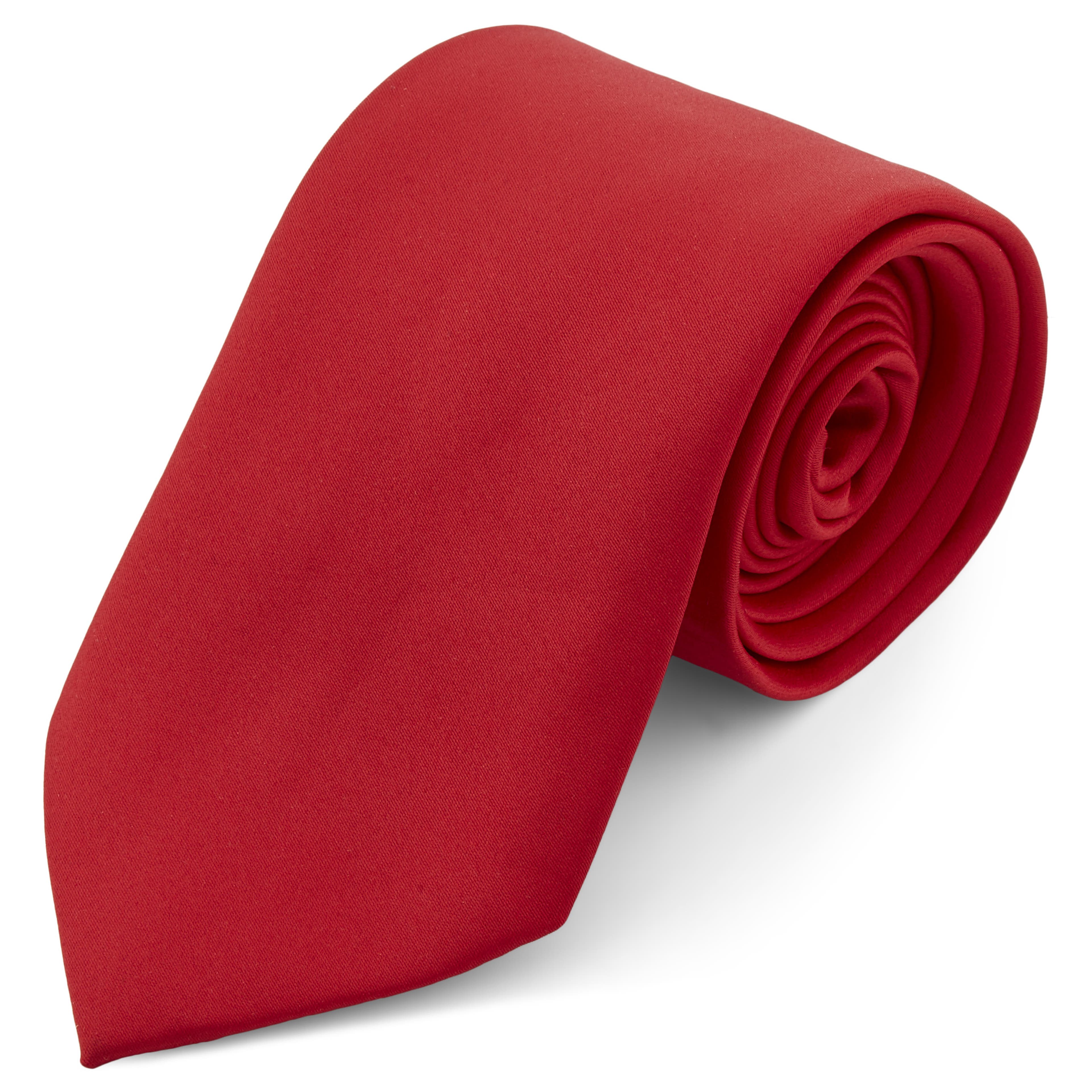 Rote Basic Krawatte 8 cm