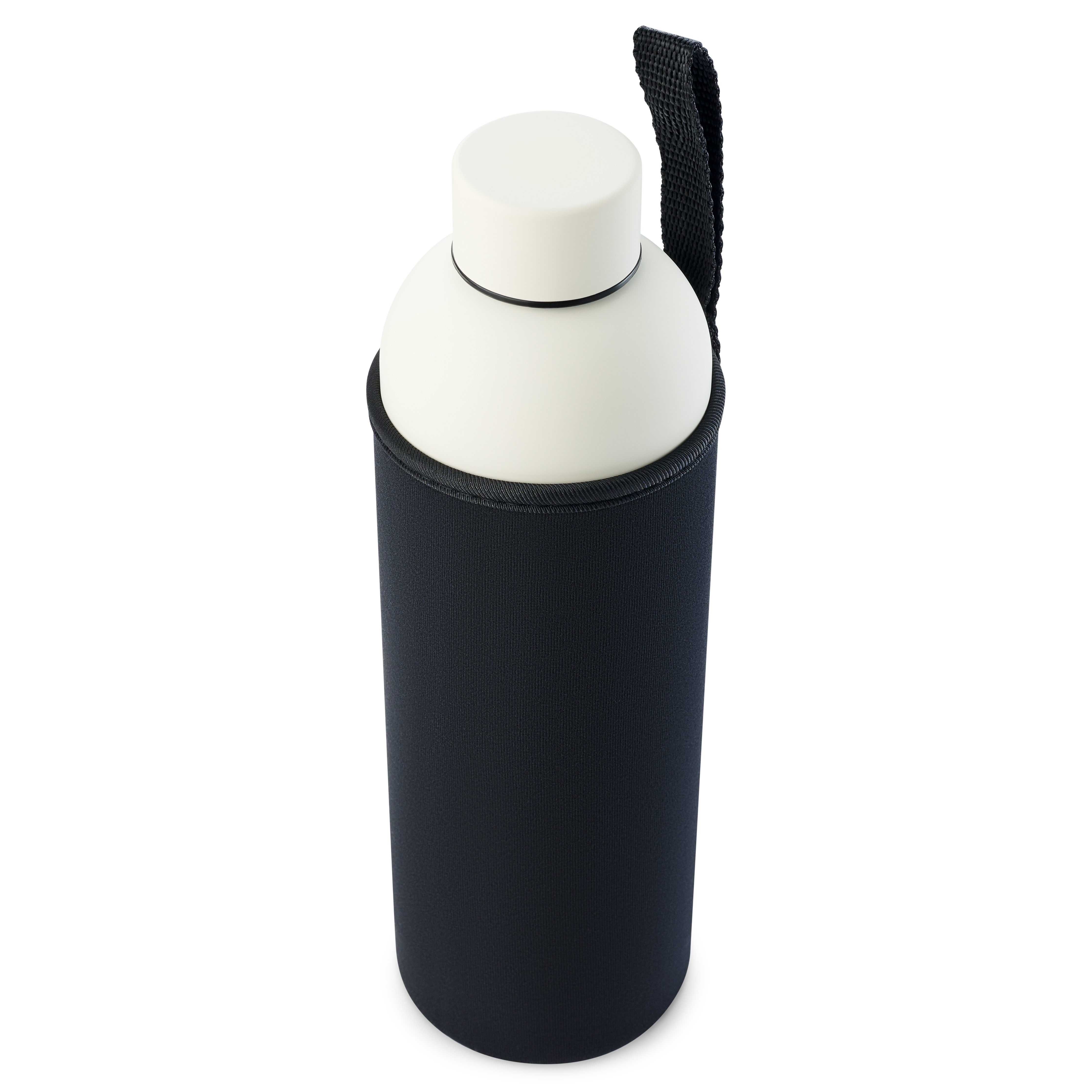 Czarny pokrowiec na butelkę z neoprenu | 750 ml - 4