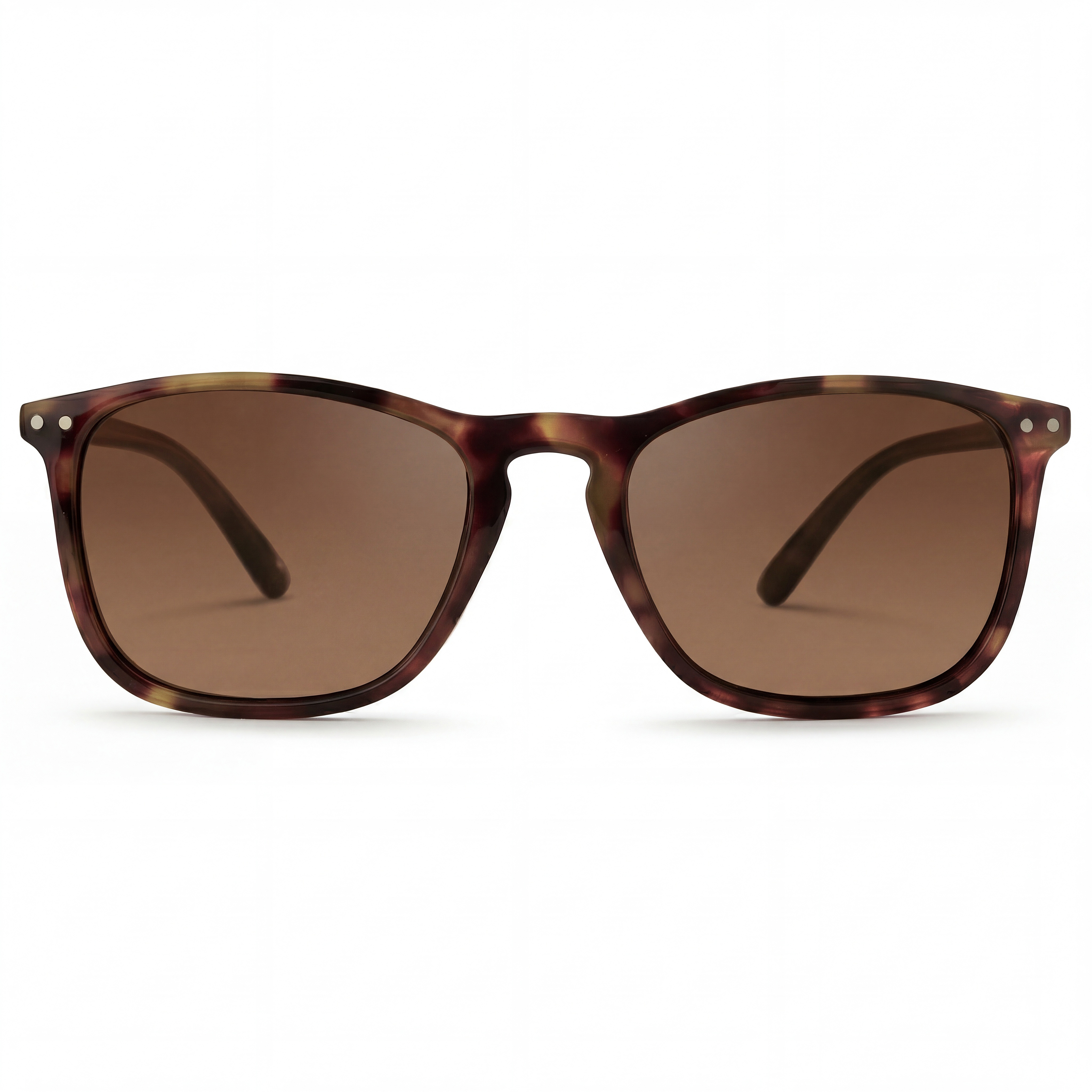 Wade | Rechteckige Sonnenbrille mit brauner Linse & Schildpatt-Rahmen
