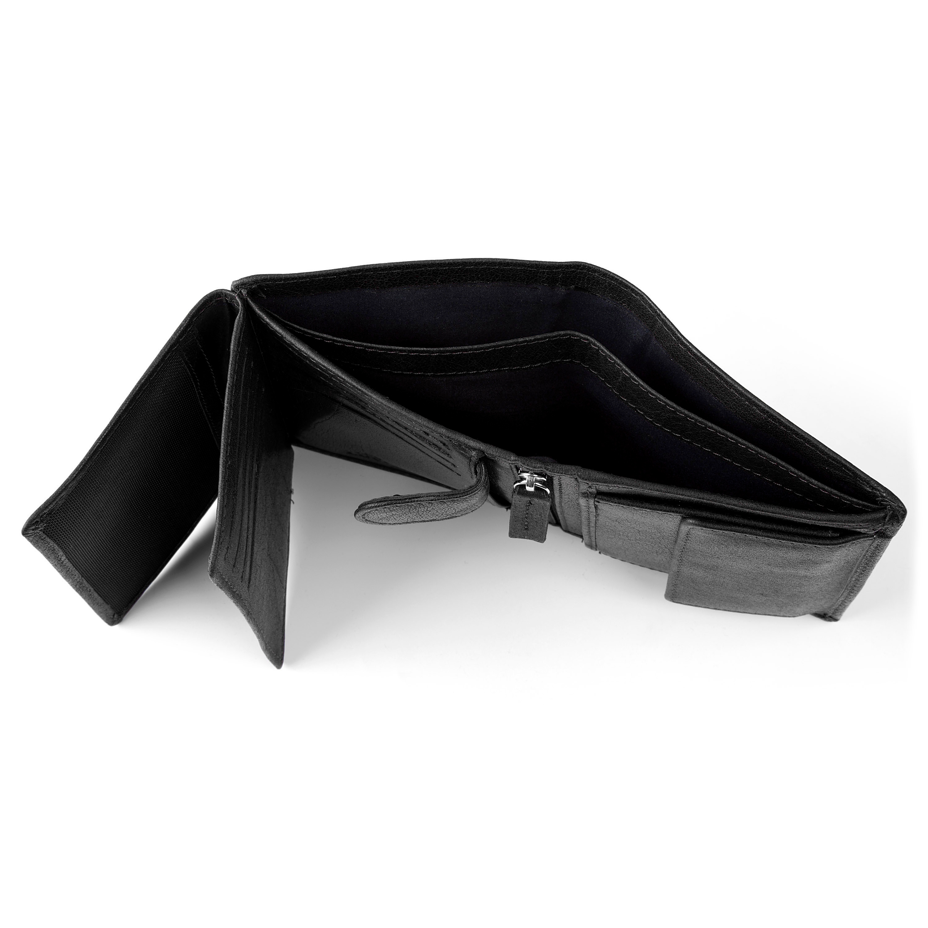 Montreal régies fekete, RFID-árnyékolt bőrtárca - 5