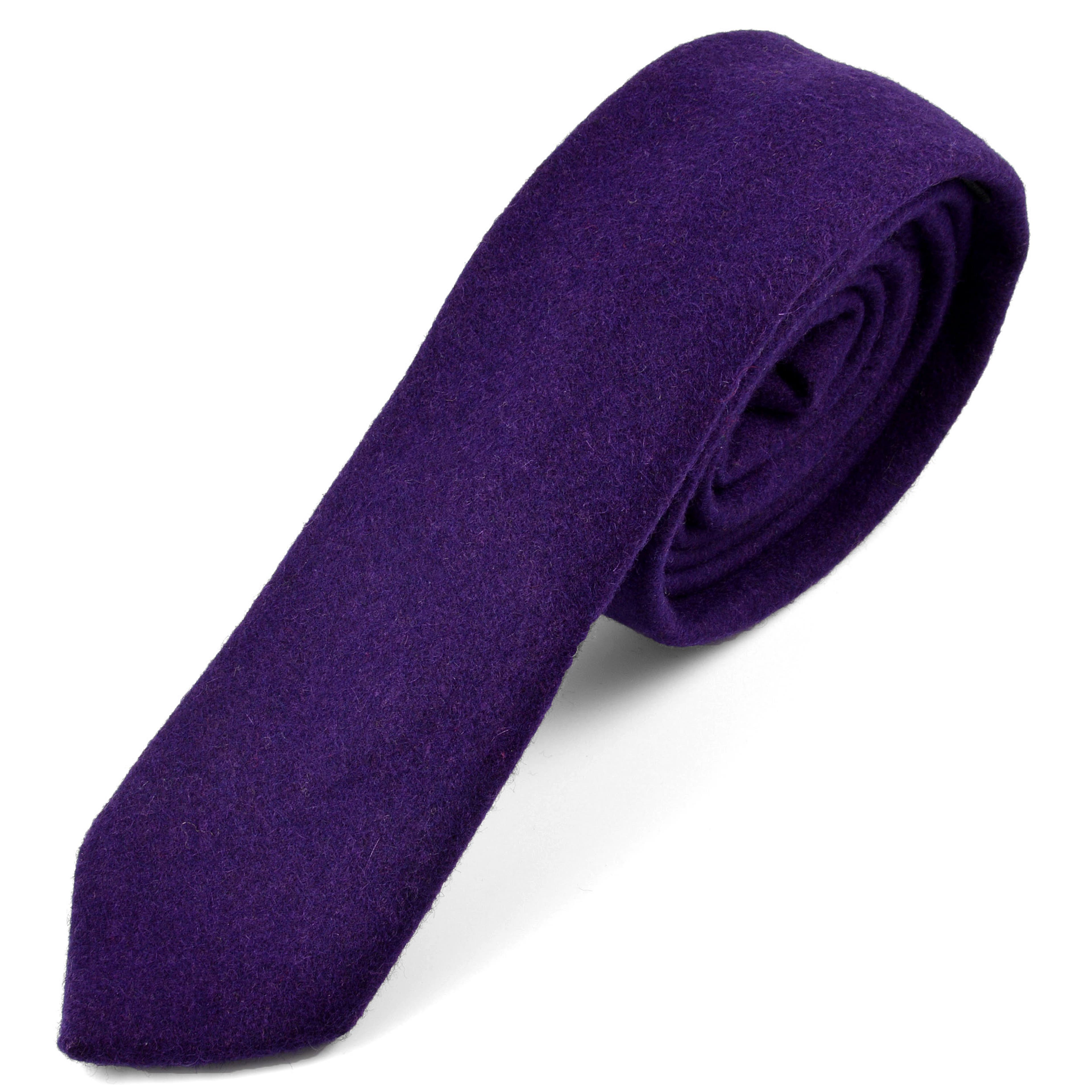Raw Handmade Purple Wool Tie