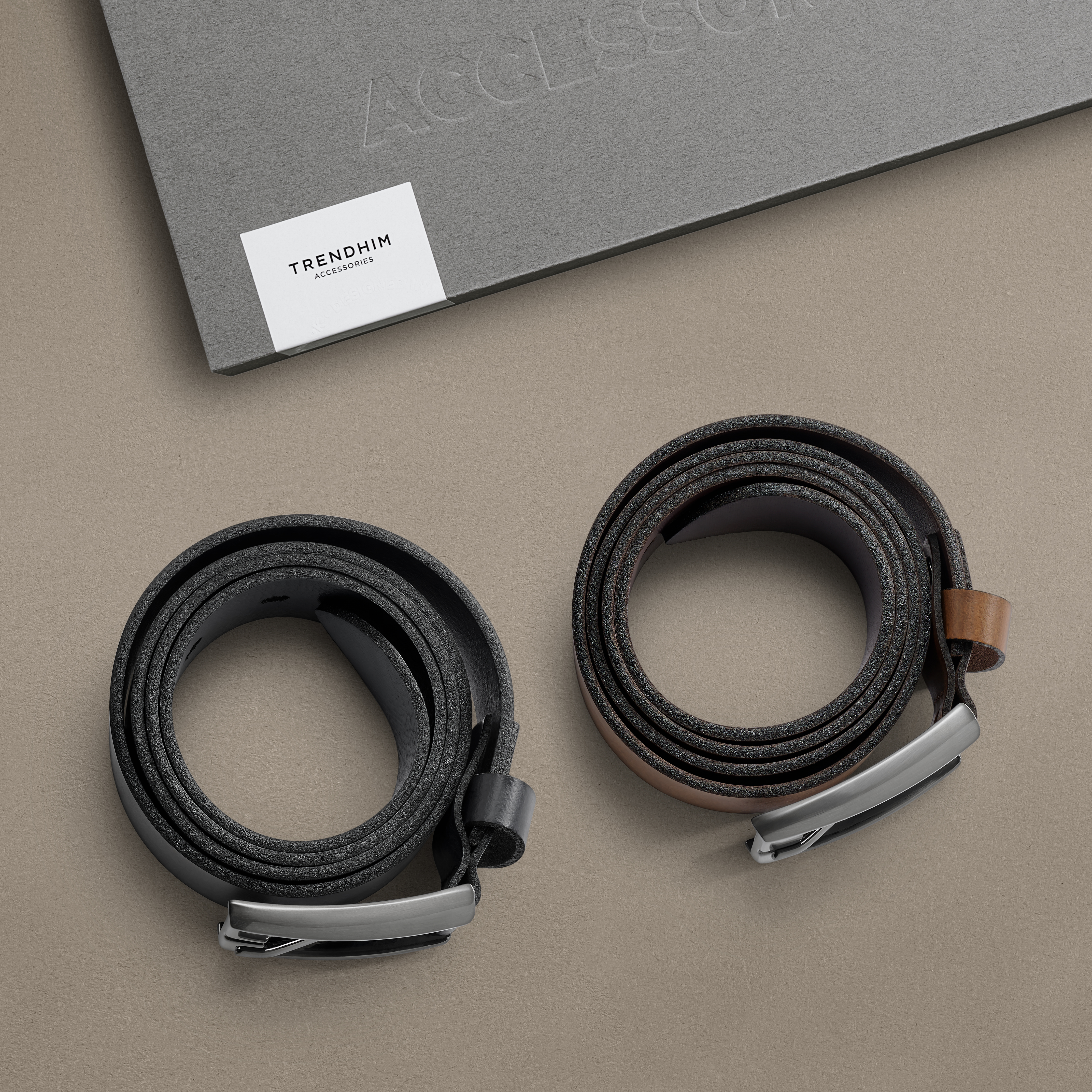 Back & Brown Italian Leather Belt Gift Box 365 day return policy