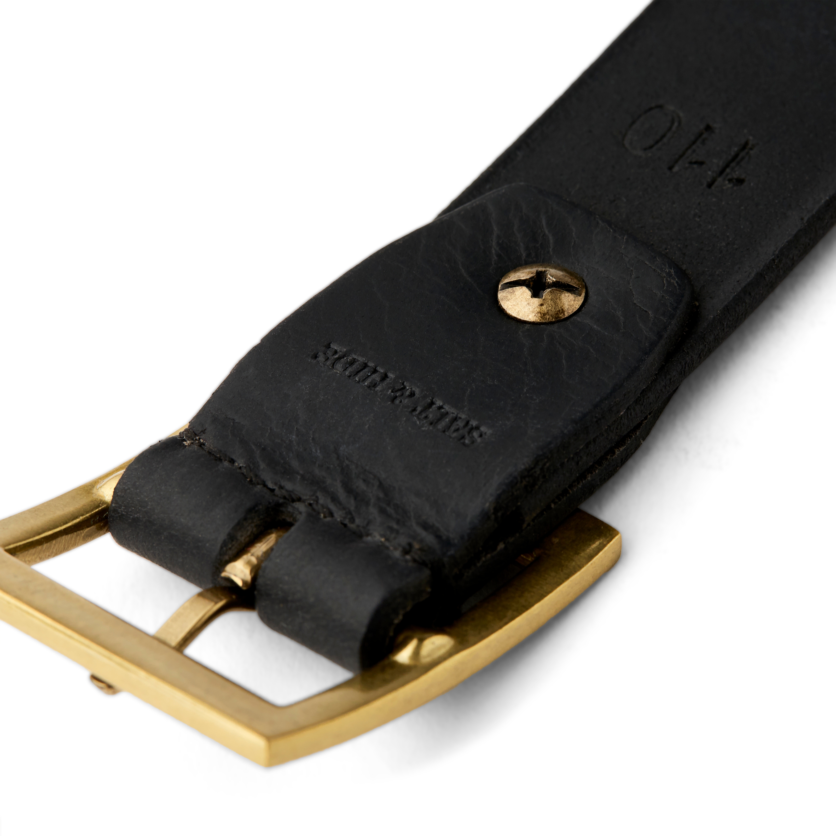 Serge Schwarzer Ledergürtel - 4