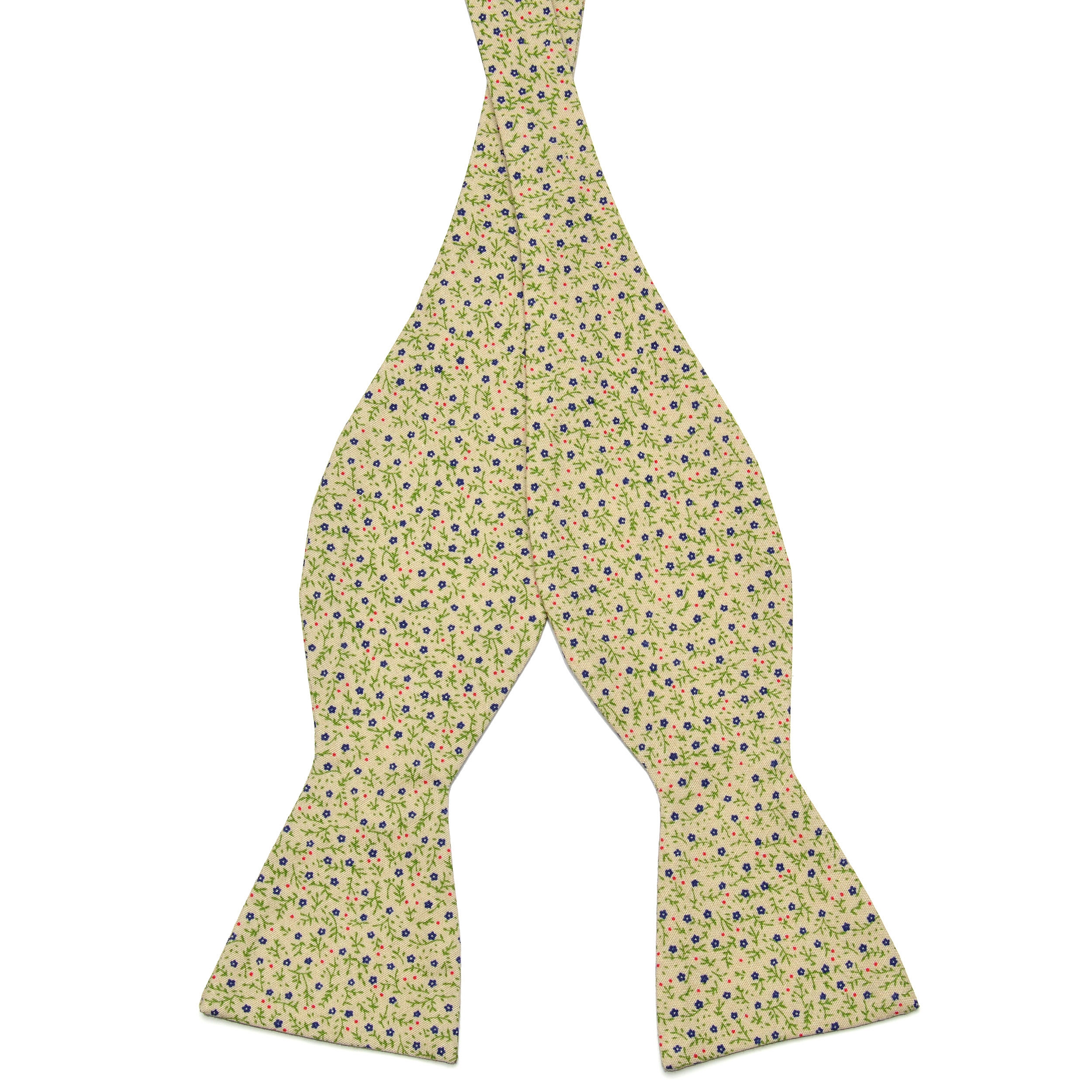 Cremefarbene Wald Selbstbinder Fliege - 1