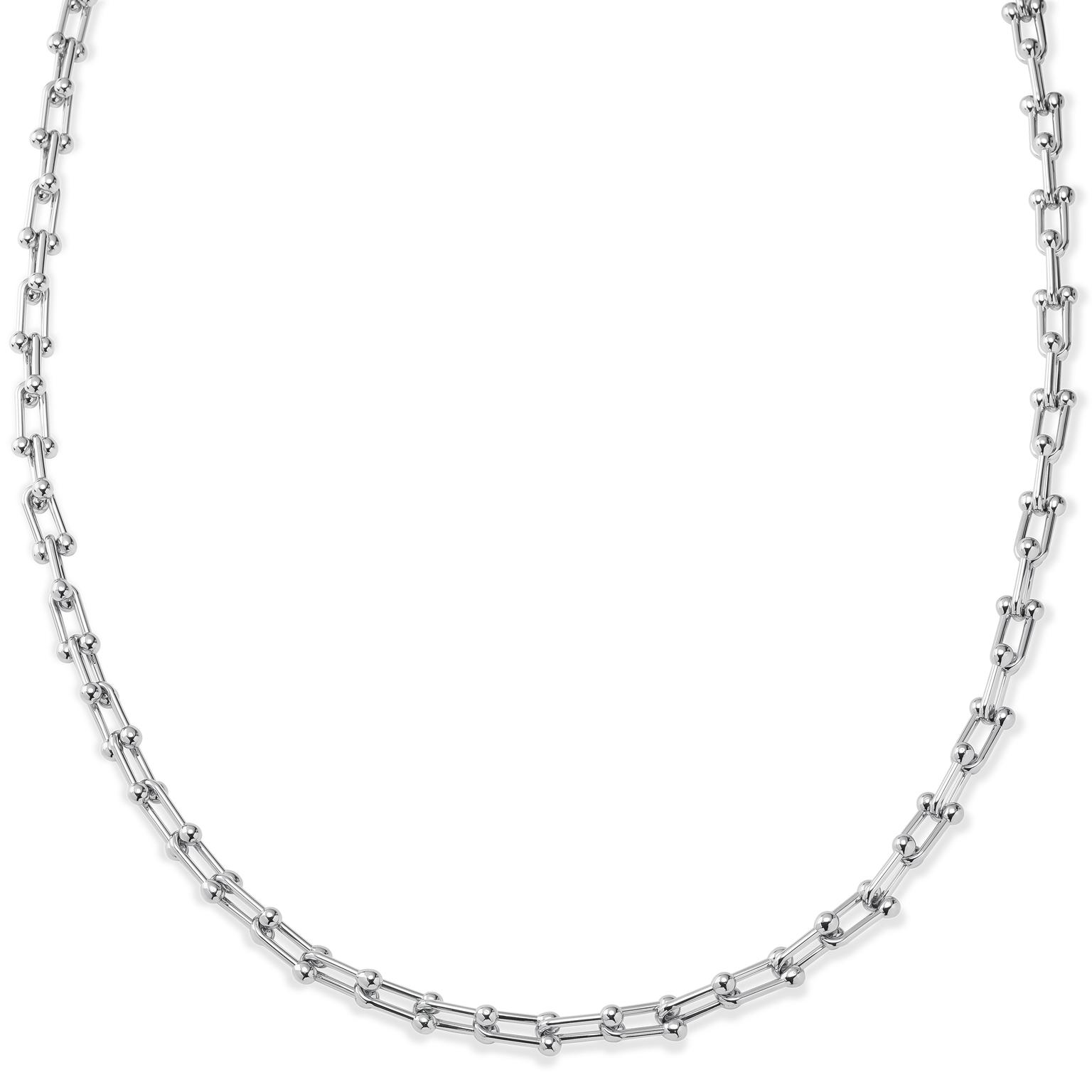 New Classics | Collar con cadena tipo clip de acero inoxidable en tono plateado de 7 mm New Classics | Collar con cadena tipo clip de acero inoxidable en tono plateado de 7 mm