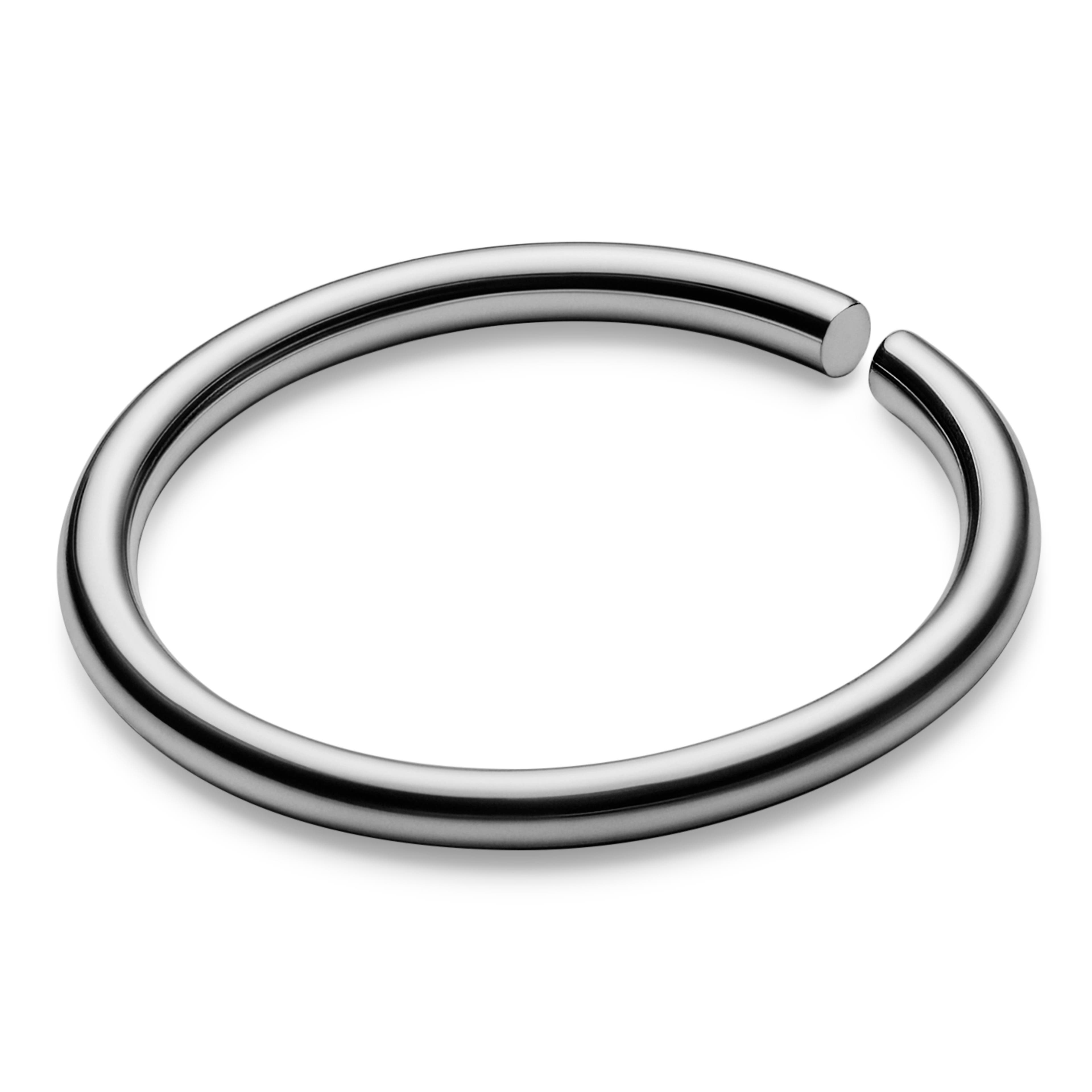 9 mm Sømløs Sølvfarvet Kirurgisk Stål Piercing Ring