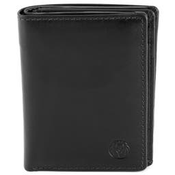 Minimalist Black Jasper Leather Wallet
