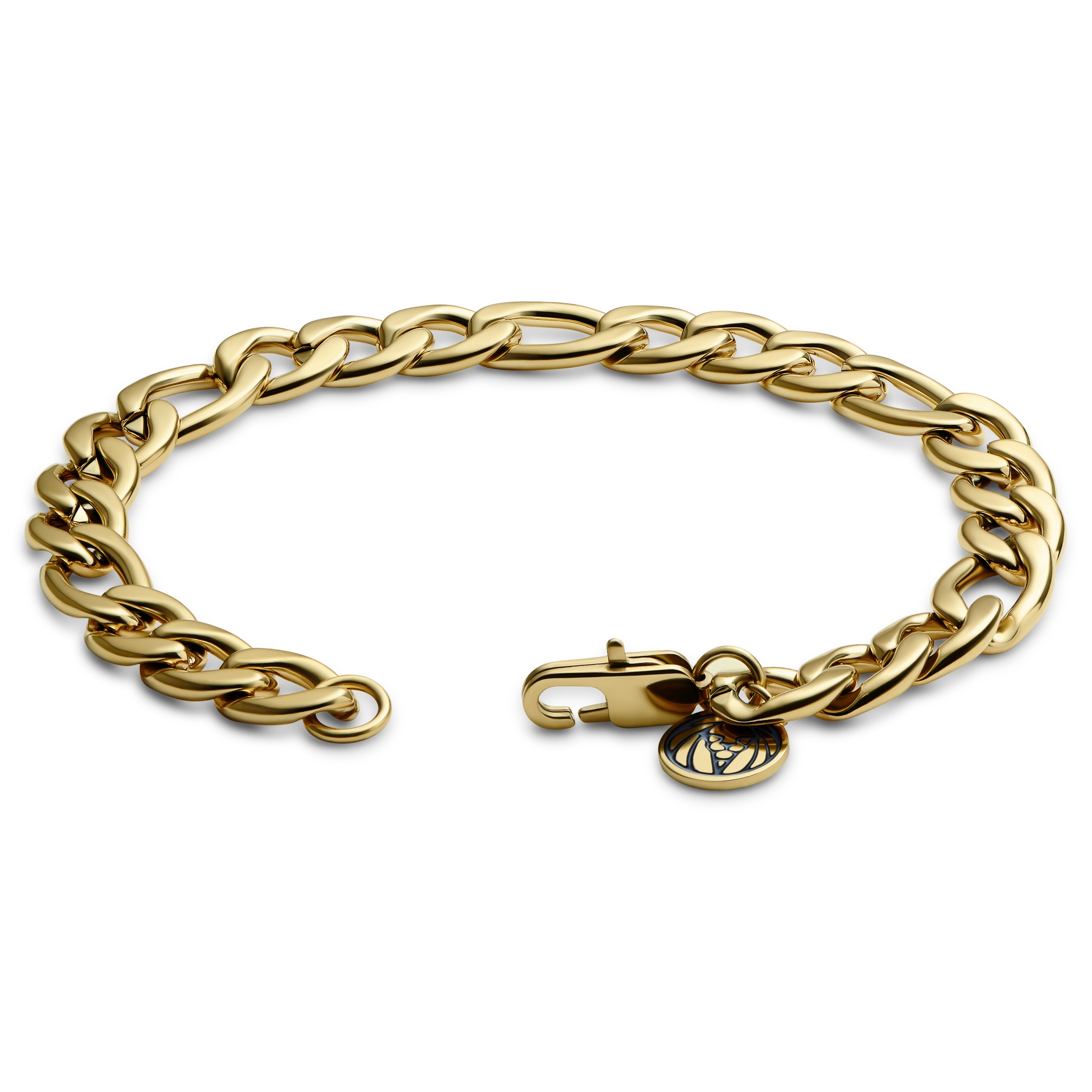 Essentials | 10 mm náramok z figaro retiazky v zlatej farbe - 3