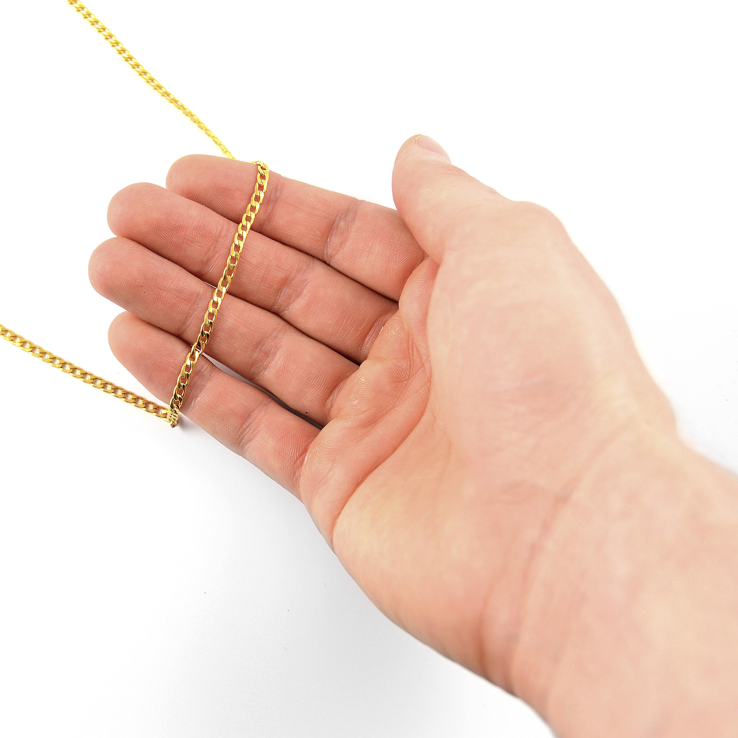 4 mm goldene Stahlhalskette - 4